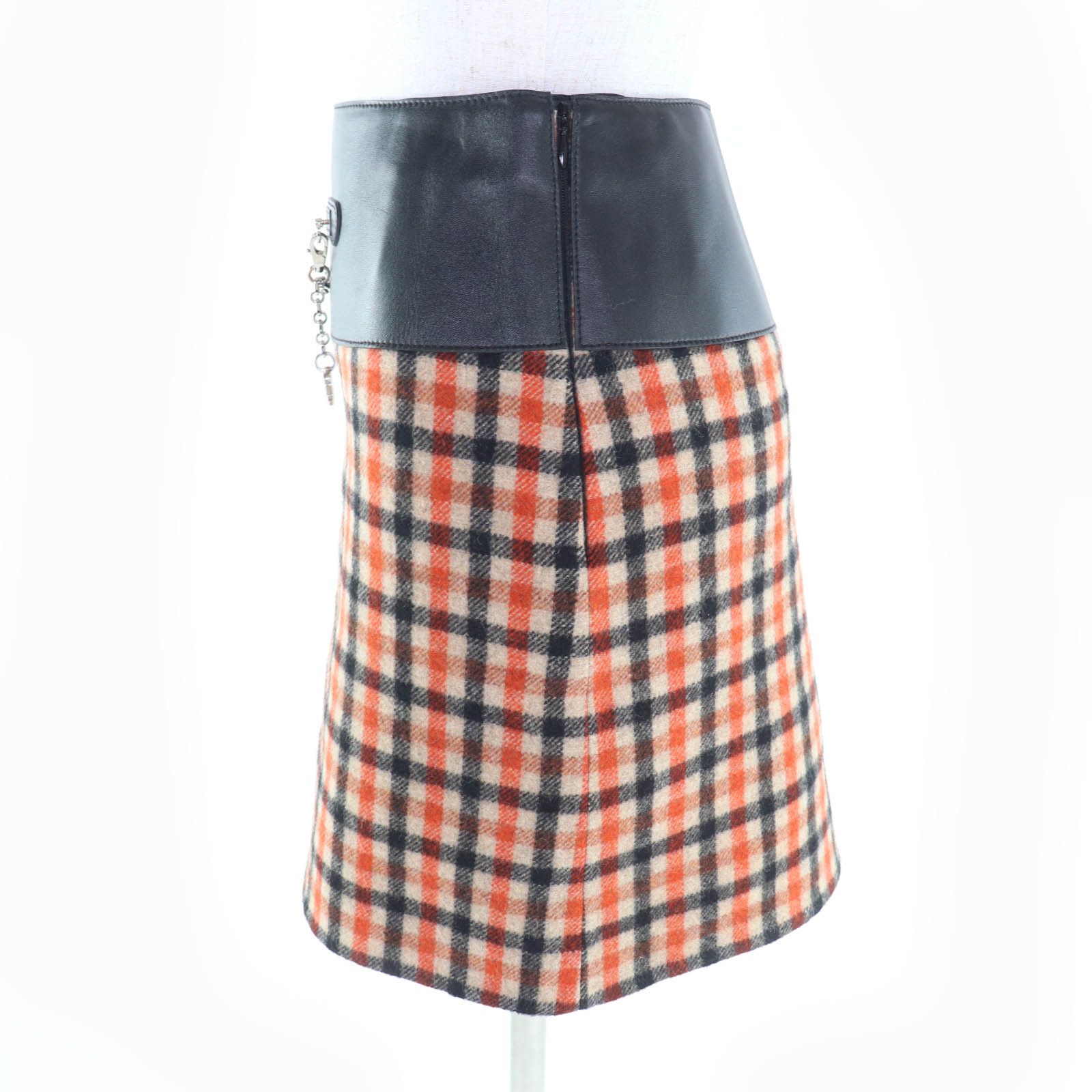 Hermes Hermes Hermès 3H0322DE Cashmere Wool Lamb Leather Skirt 34 Textile Skirts DUTY FREE for USA Size ONE SIZE - 3 Thumbnail