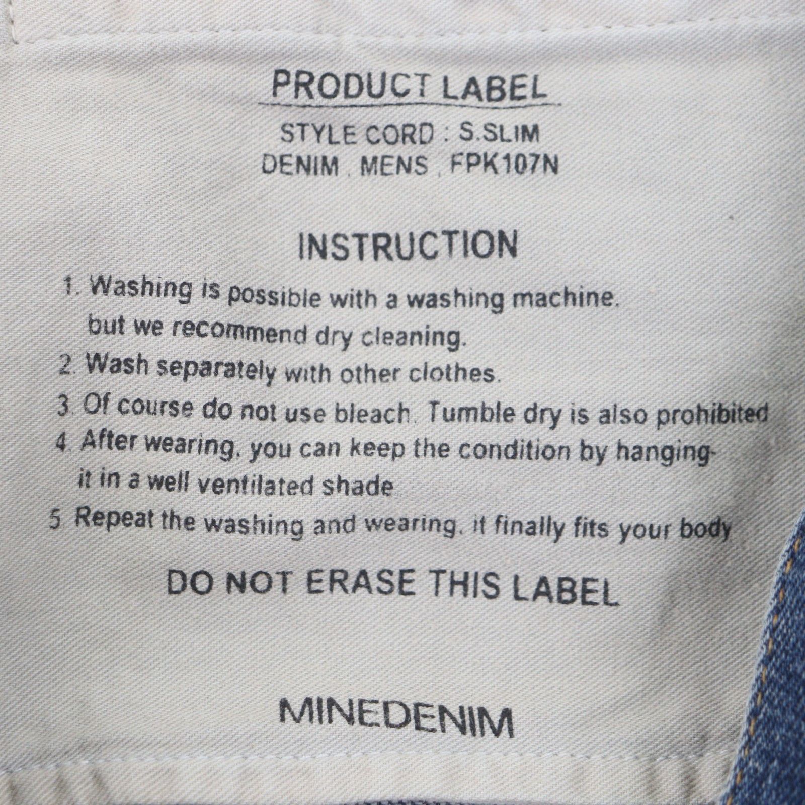 Other Other MINEDENIM Cotton Denim Pants Textile Jeans FPK107N DUTY FREE for USA Size ONE SIZE - 9 Thumbnail