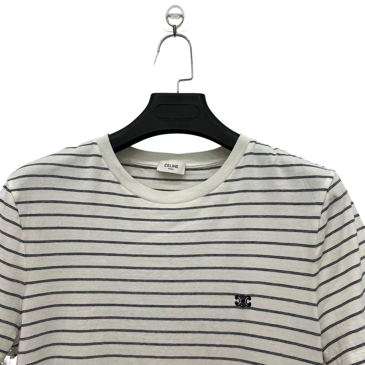 Celine Celine Triomphe Striped Short-Sleeve Top Size US S / EU 44-46 / 1 - 4 Thumbnail