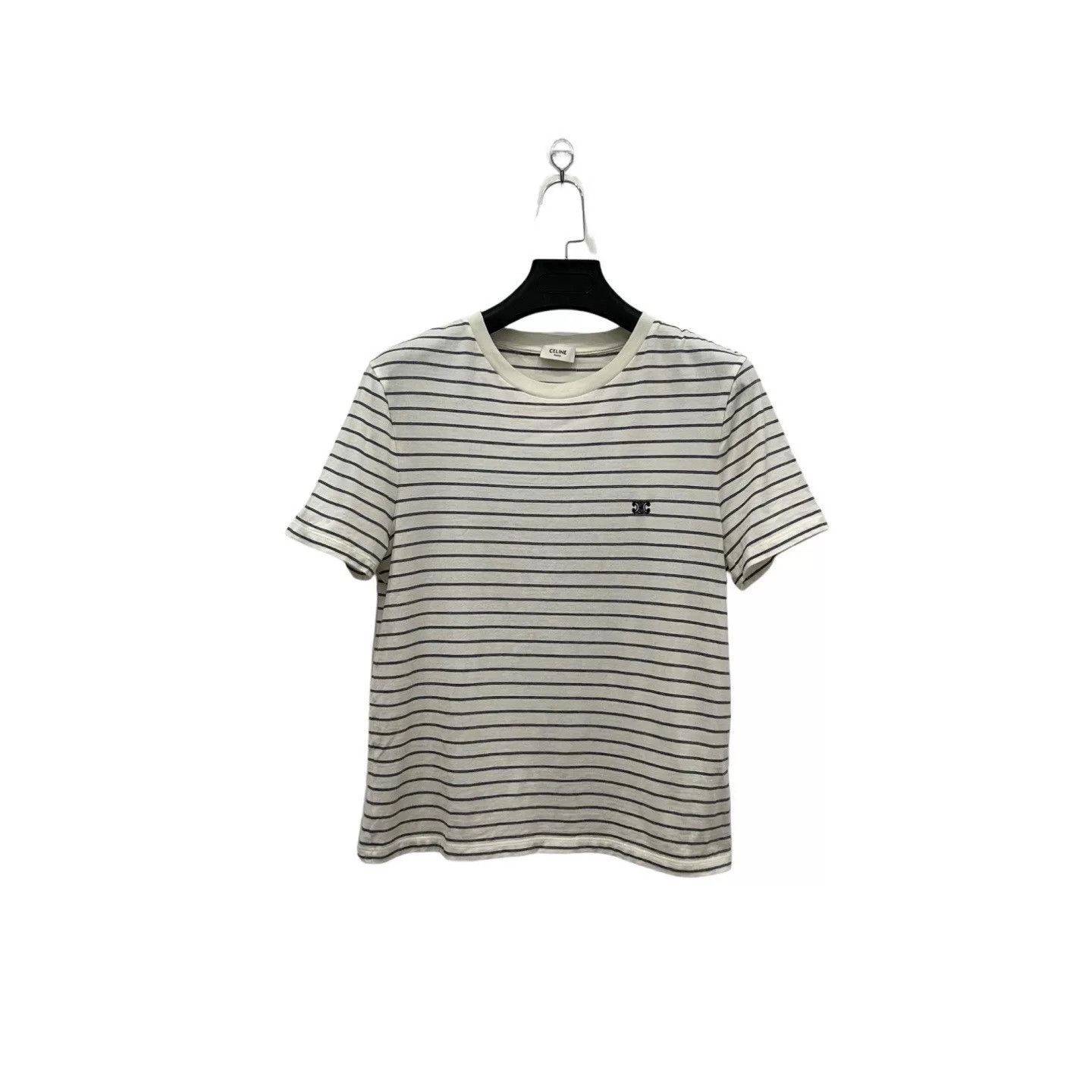 Celine Celine Triomphe Striped Short-Sleeve Top Size US S / EU 44-46 / 1 - 2 Thumbnail