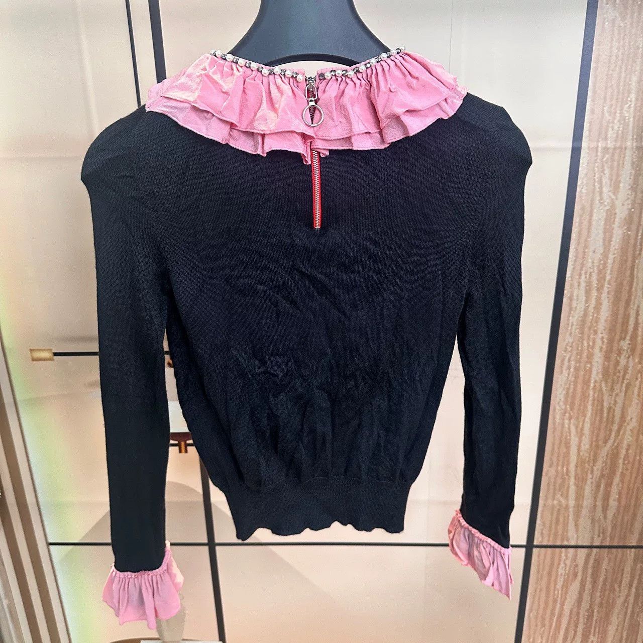 Gucci Gucci Ruffle Pearl Knit Top XXS Size XXS / US 00 / IT 34 - 2 Thumbnail