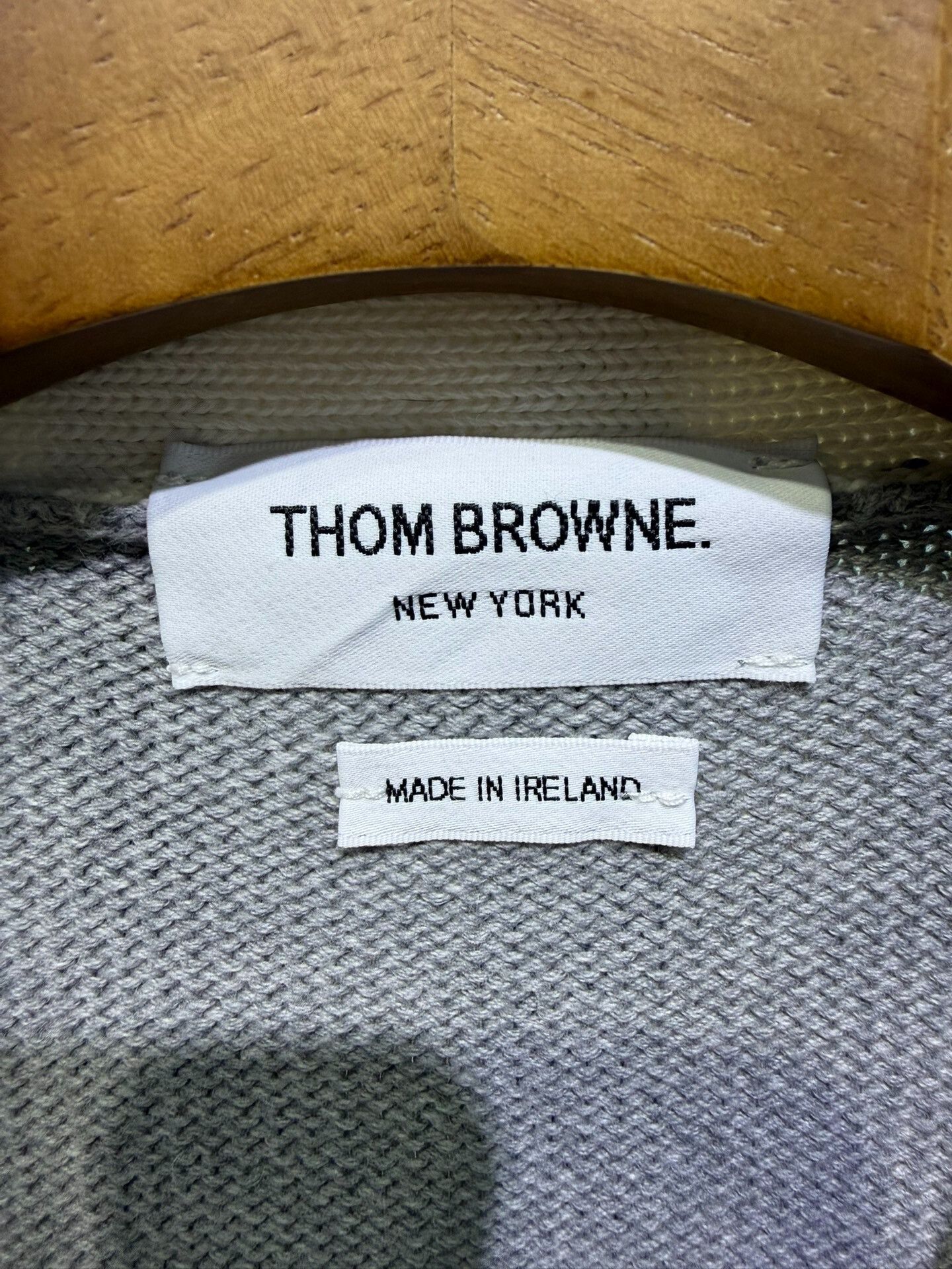 Thom Browne Thom Browne Gray Four-Stripe Knit Cardigan Size US XS / EU 42 / 0 - 4 Thumbnail