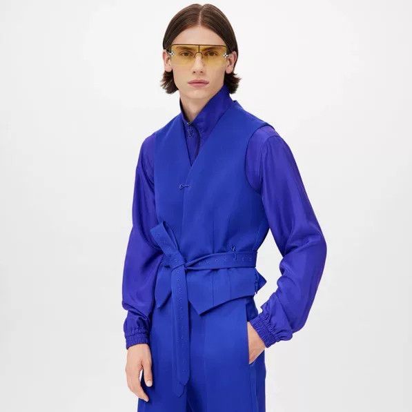 Louis Vuitton Louis Vuitton Runway Blue Vest Size US M / EU 48-50 / 2 - 7 Thumbnail