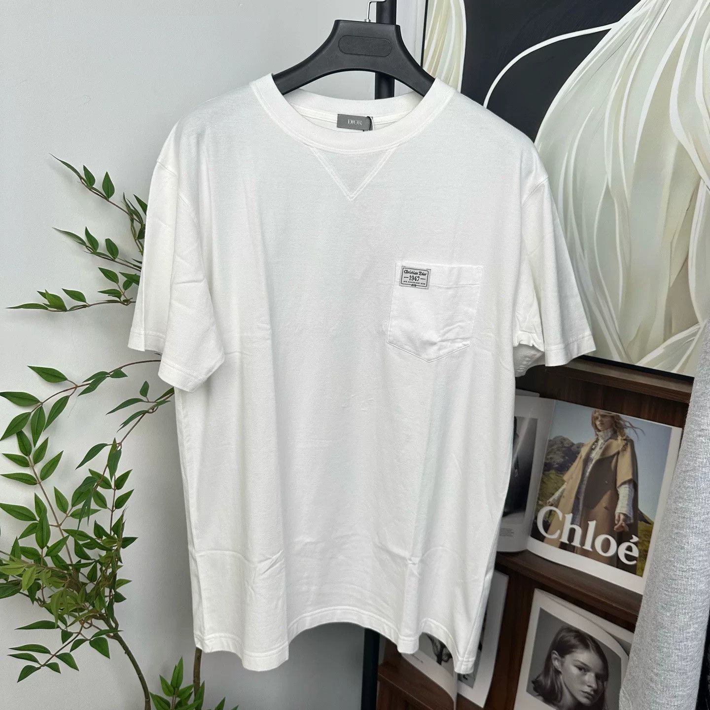 Dior Dior 1947 Embroidered Logo White Short-Sleeve Size US M / EU 48-50 / 2 - 2 Thumbnail