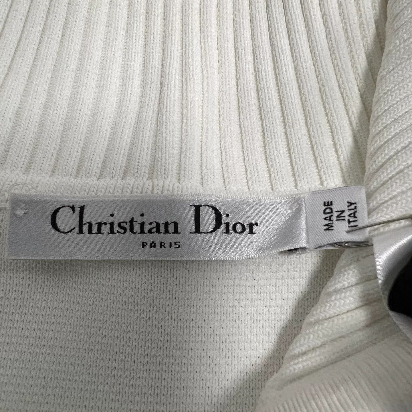 Dior Dior White Sailor Collar Logo Knit Jacket Size S / US 4 / IT 40 - 3 Thumbnail