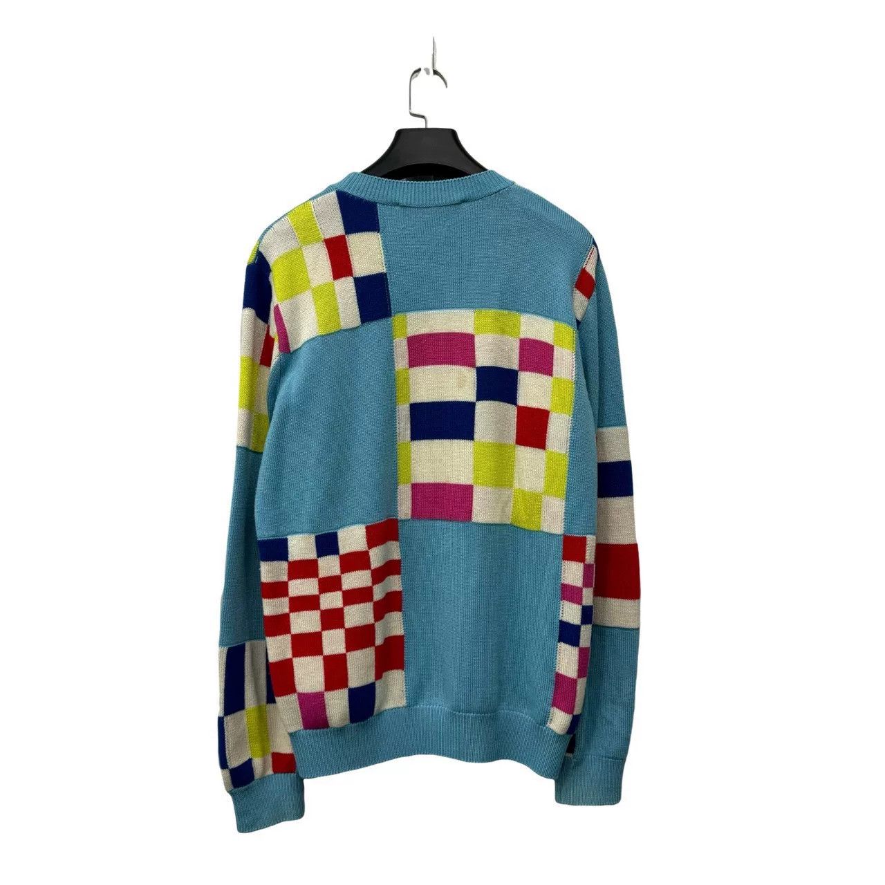 Louis Vuitton Louis Vuitton LV Blue Check Logo Knit Sweater Size US M / EU 48-50 / 2 - 2 Thumbnail