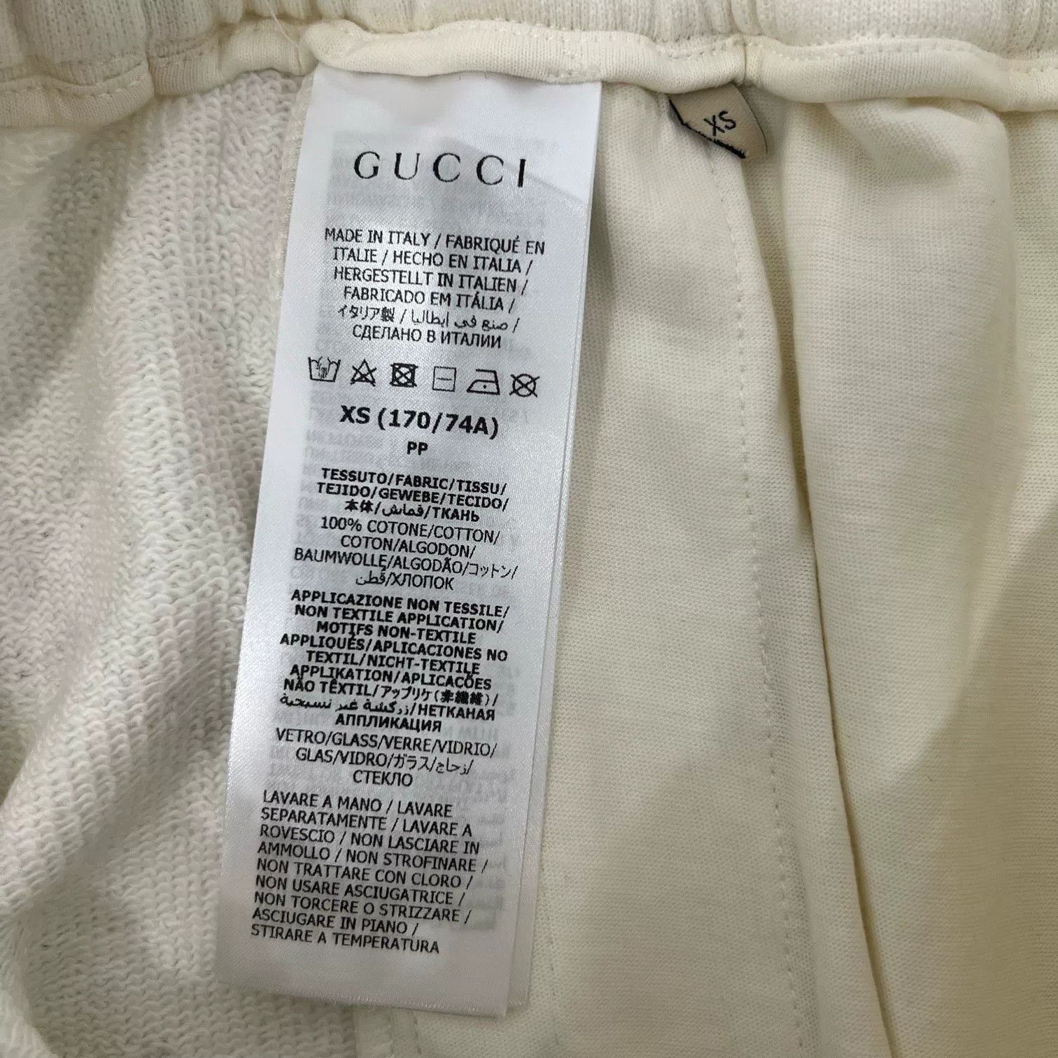 Gucci Gucci Logo Rhinestone White Shorts Size 22" - 6 Thumbnail