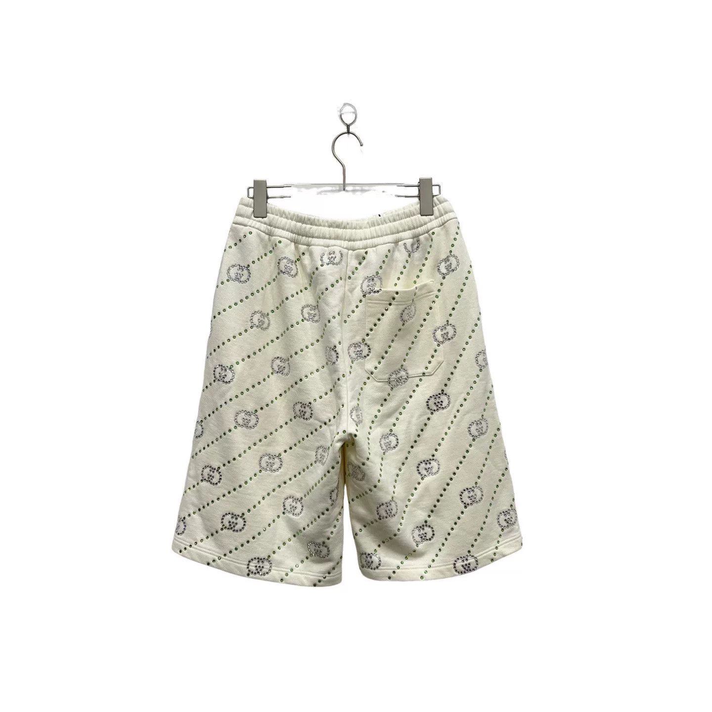 Gucci Gucci Logo Rhinestone White Shorts Size 22" - 3 Thumbnail