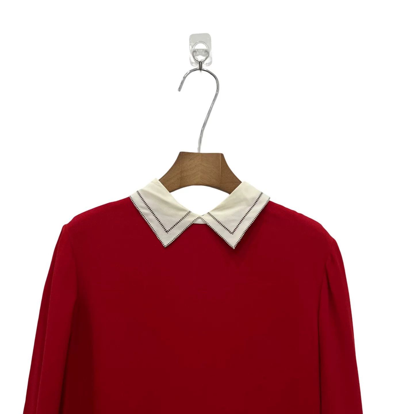Dior Dior Red Peter Pan Collar Dress Size S / US 4 / IT 40 - 3 Thumbnail