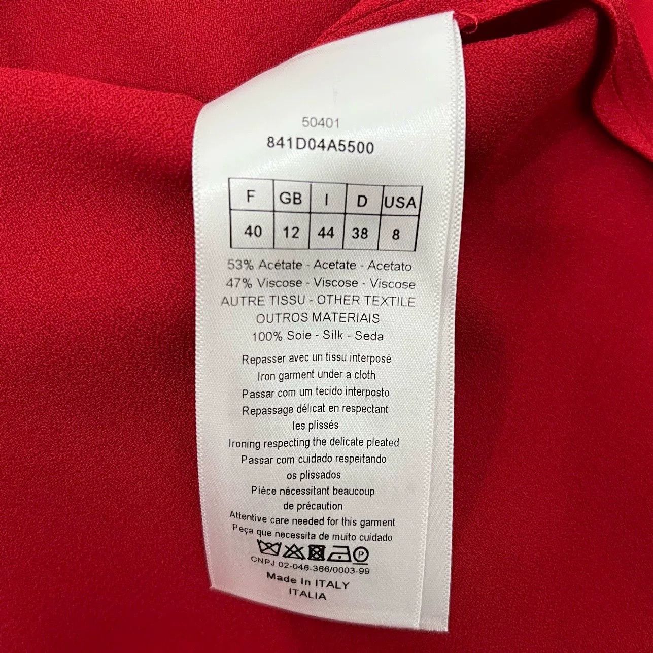Dior Dior Red Peter Pan Collar Dress Size S / US 4 / IT 40 - 5 Thumbnail