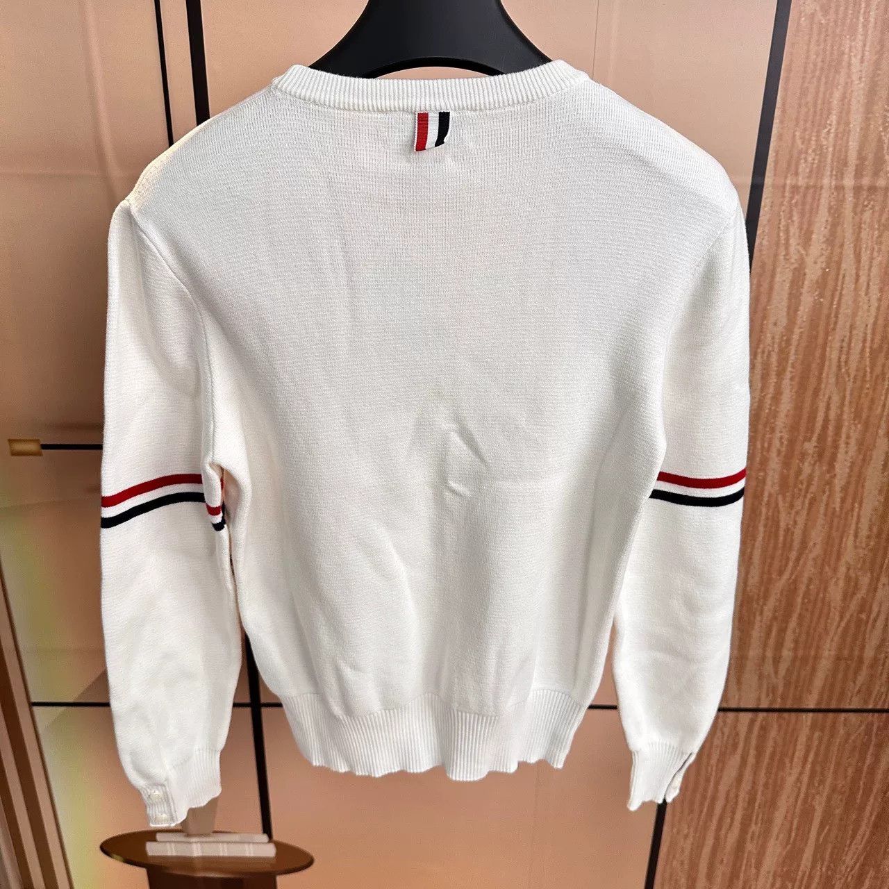 Thom Browne Thom Browne White Striped Knit Sweater 0 Size US XS / EU 42 / 0 - 2 Thumbnail