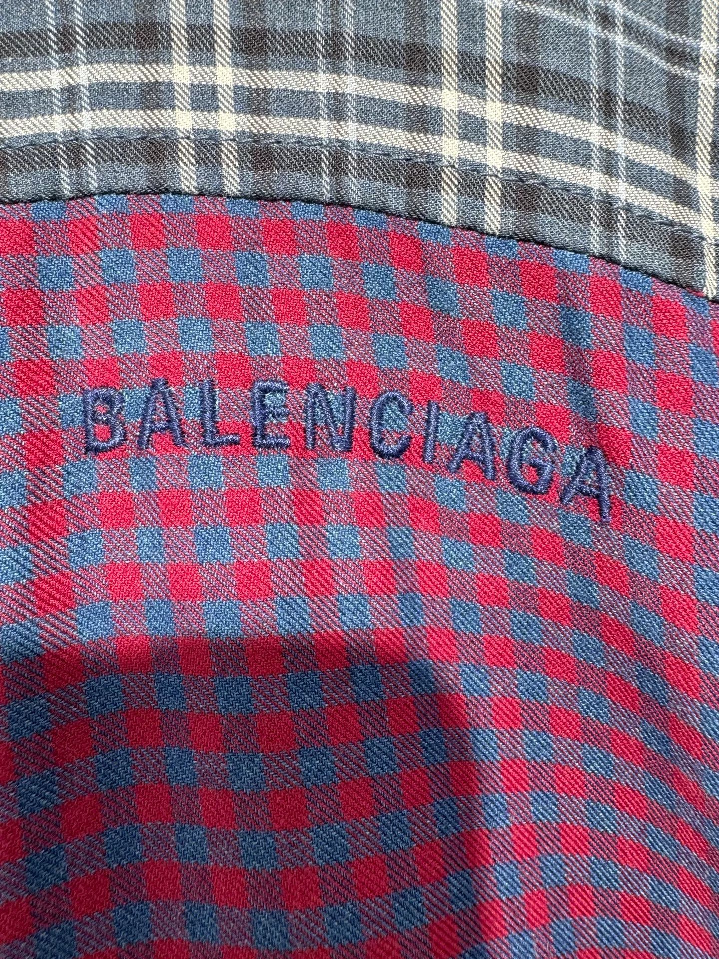 Balenciaga Balenciaga Checkered Patchwork Windbreaker Size US S / EU 44-46 / 1 - 3 Thumbnail