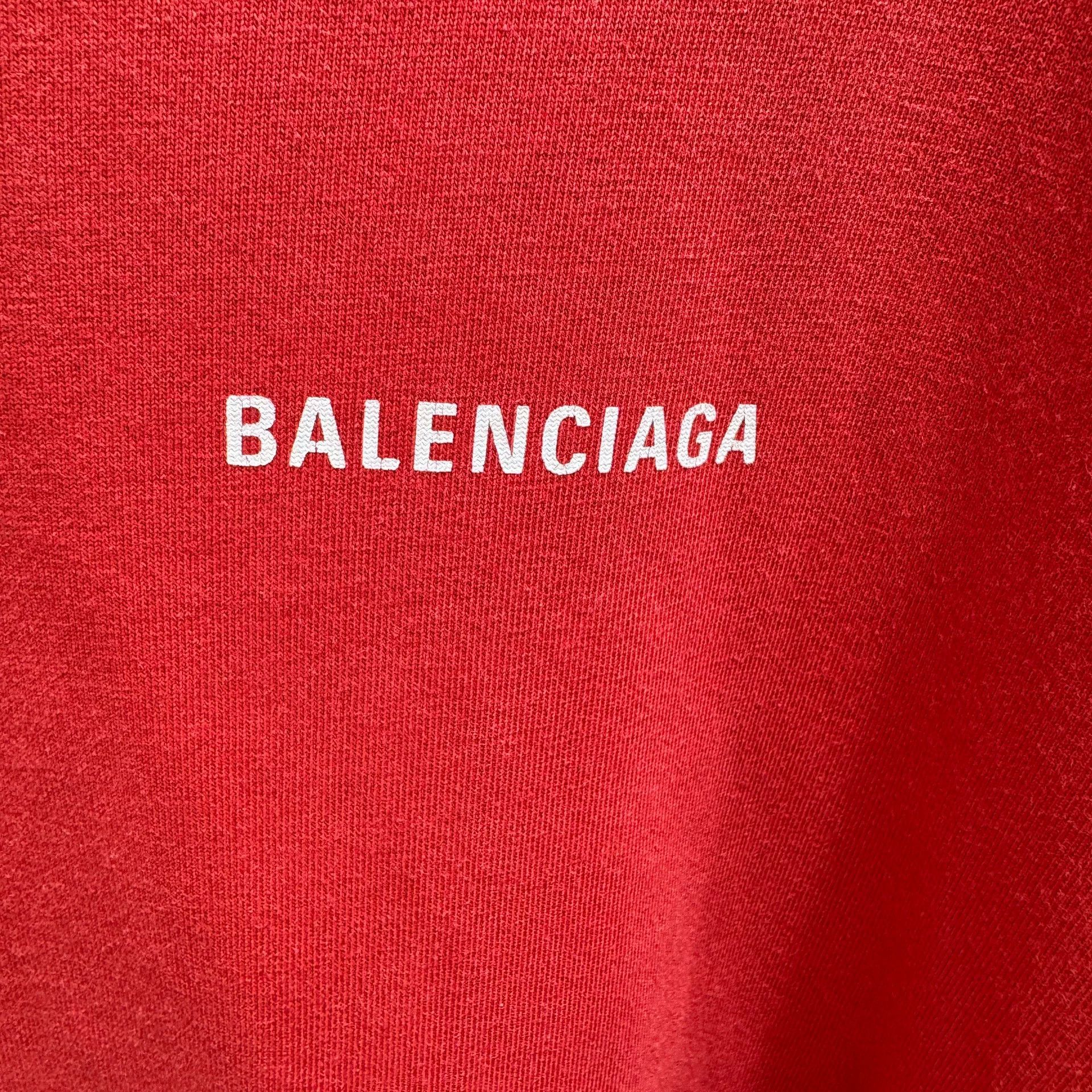 Balenciaga Balenciaga Red Letter Logo Short Sleeve XL Size XL / US 12-14 / IT 48-50 - 4 Thumbnail