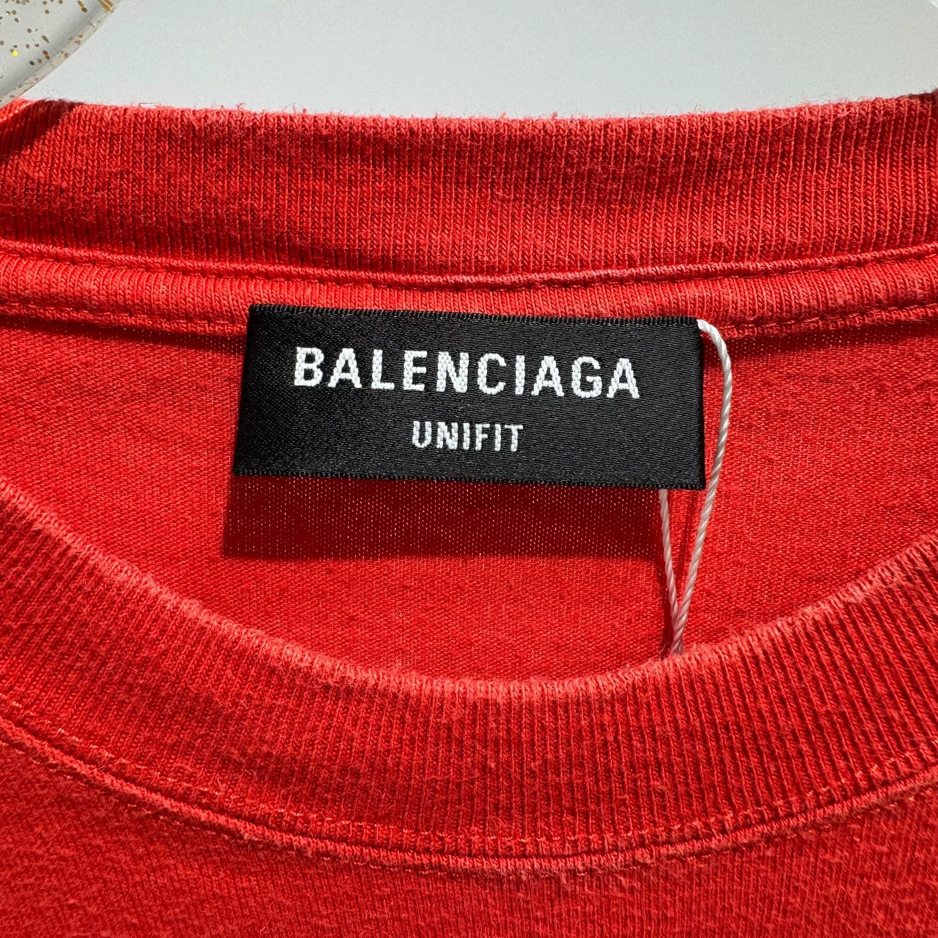 Balenciaga Balenciaga Red Short Sleeve T-Shirt Size XXS / US 00 / IT 34 - 7 Thumbnail