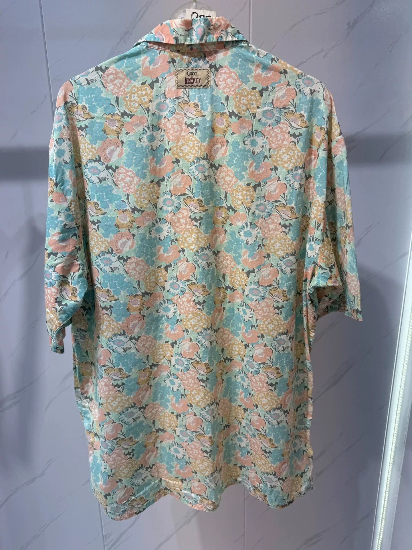 Gucci Gucci Blue All-Over Print Short Shirt Size US M / EU 48-50 / 2 - 2 Thumbnail