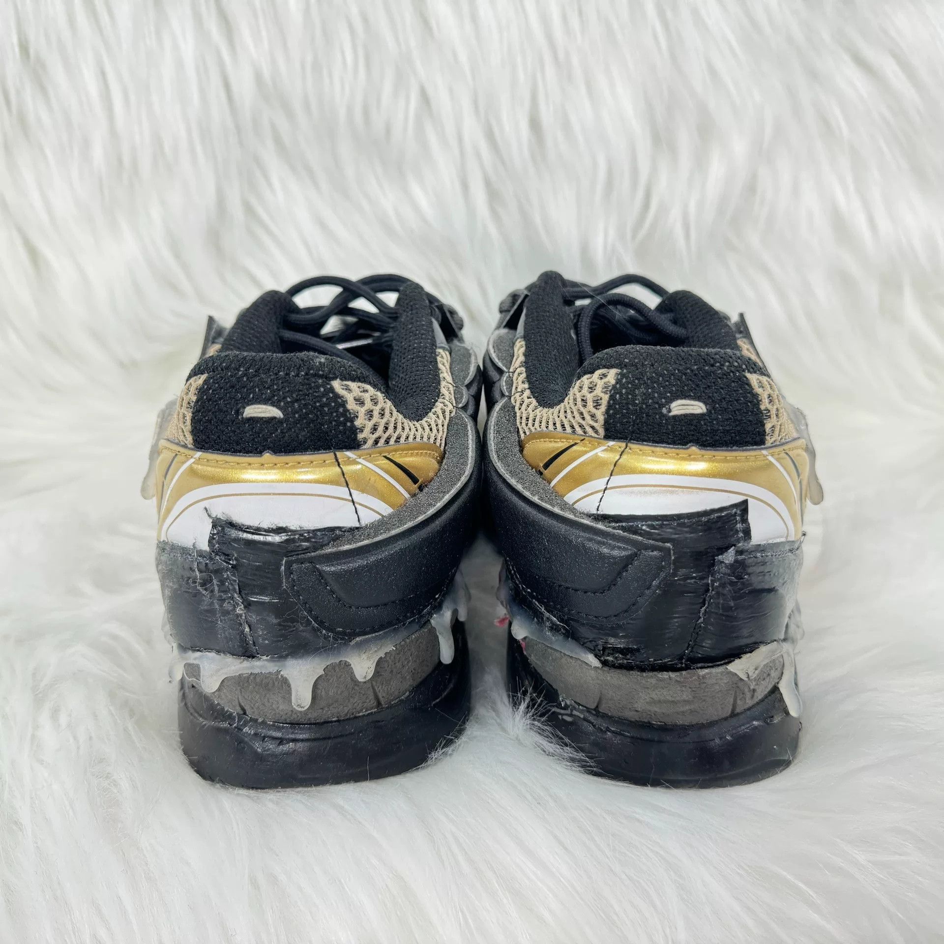 Maison Margiela Maison Margiela Red Black Gold Colorblock Shoes Size US 7 / EU 40 - 3 Thumbnail
