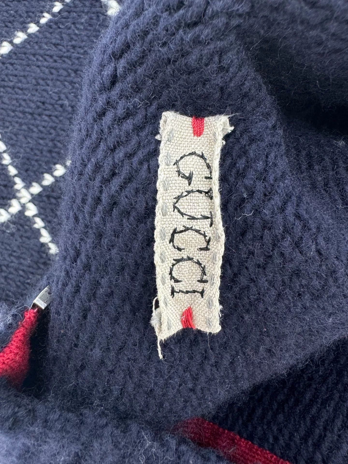 Gucci Gucci Diamond Pattern Knit Zip Jacket Size US L / EU 52-54 / 3 - 4 Thumbnail