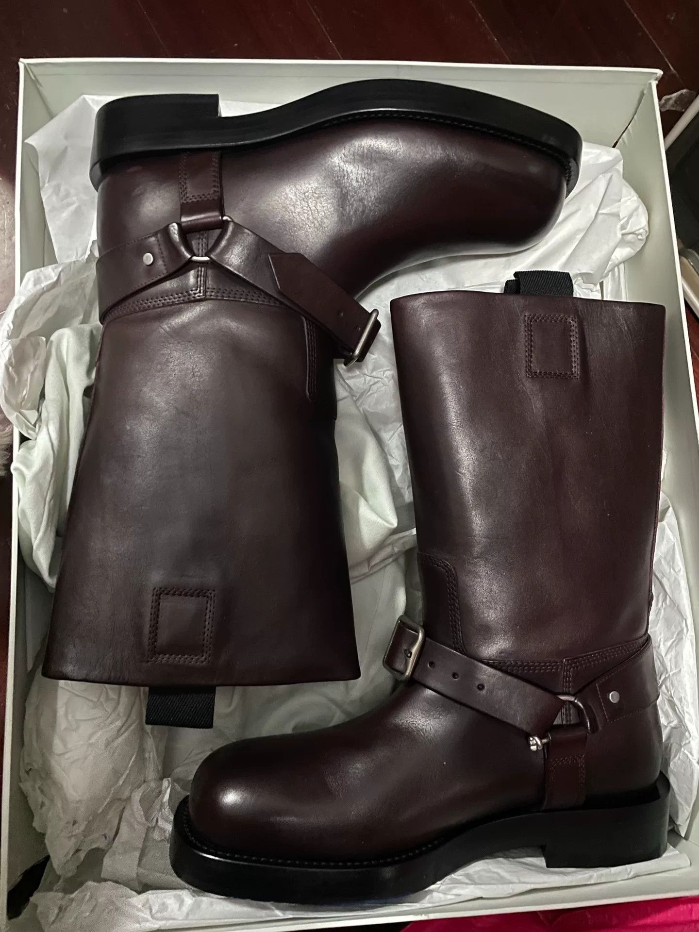 Burberry Burberry Daniel Lee 23FW Wine Red Combat Boots Size US 10 / EU 43 - 4 Thumbnail