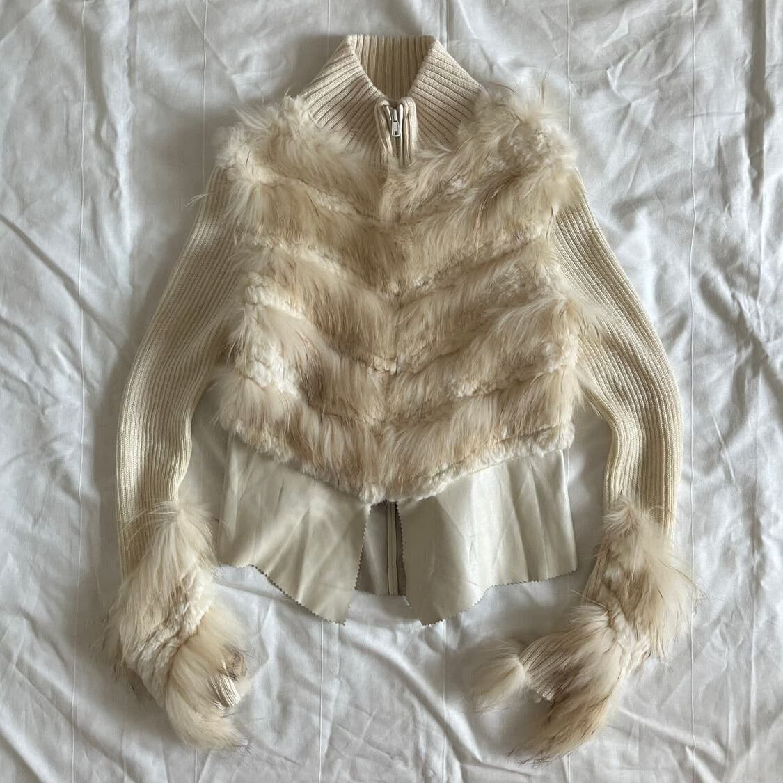 Vintage Vintage Knit Jacket with Fur Trim Size M / US 6-8 / IT 42-44 - 5 Thumbnail