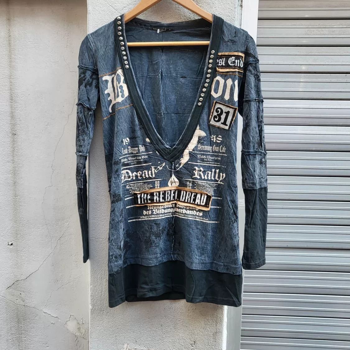 Vintage Vintage Gothic Western Long-Sleeve Top Size S / US 4 / IT 40 - 4 Thumbnail