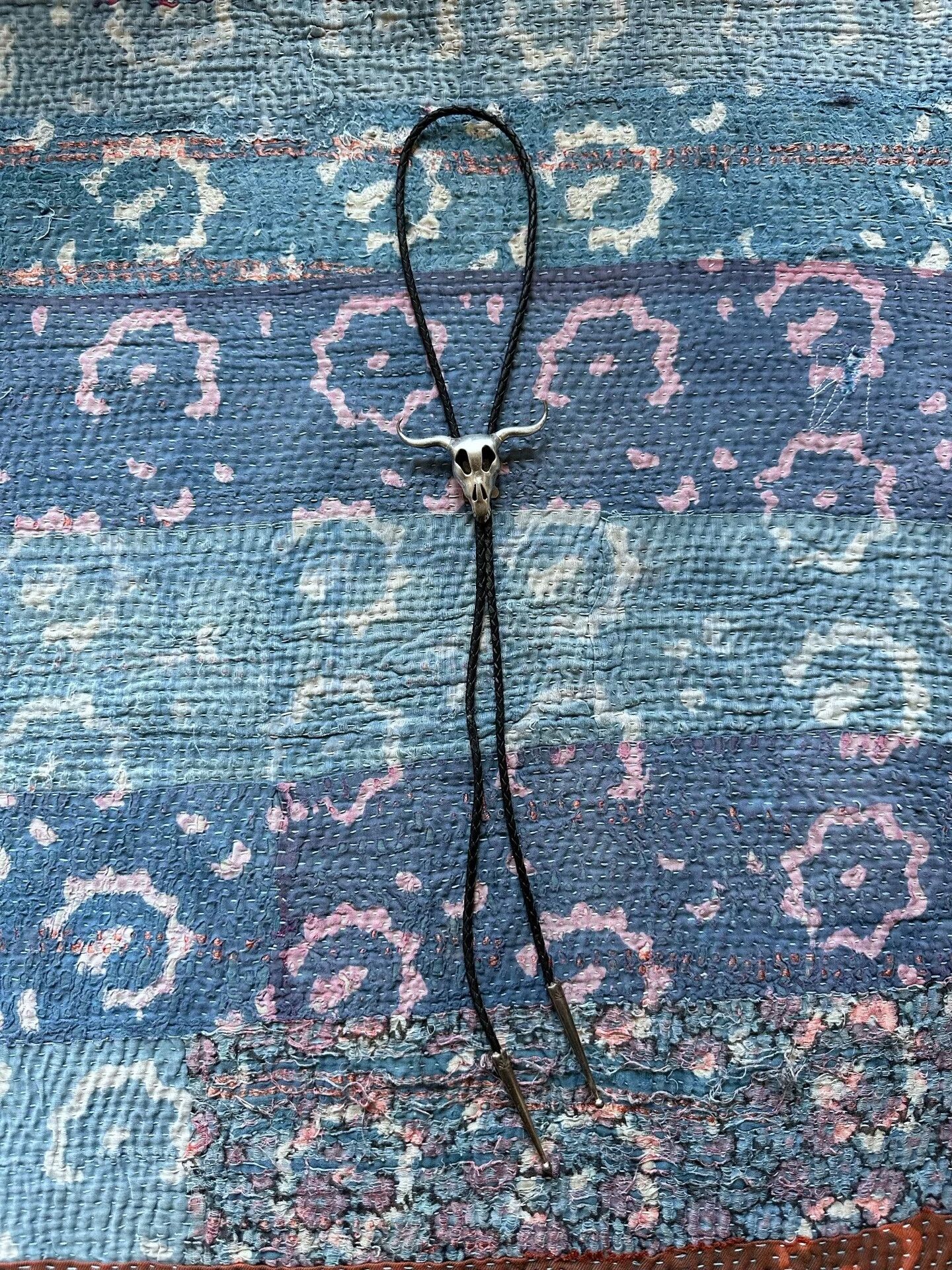 Vintage Vintage Western Bull Head Sterling Silver Bolo Tie Size ONE SIZE - 2 Thumbnail