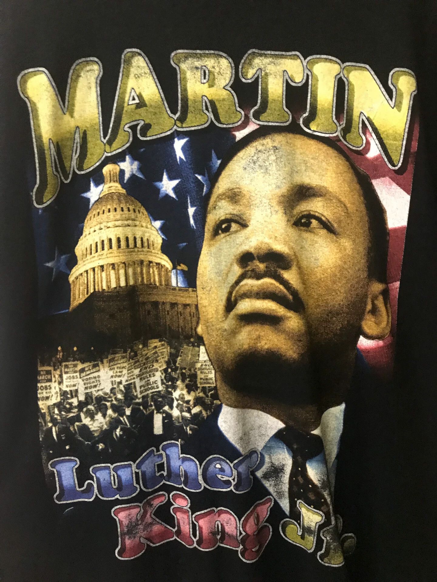 Vintage Vintage 2Pac Martin Luther King Rap Tee Size US XL / EU 56 / 4 - 4 Thumbnail