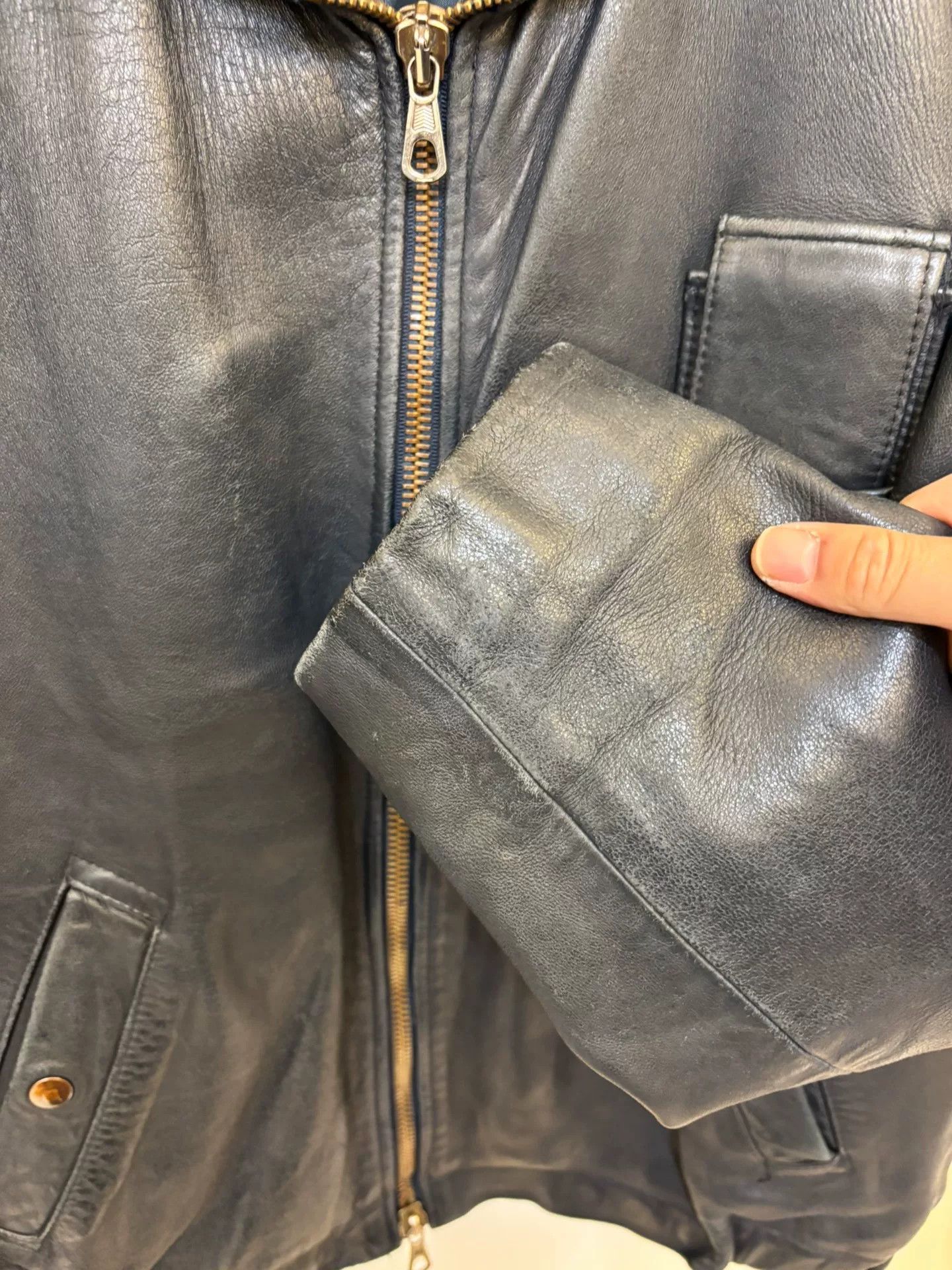 Vintage Vintage French Pilot Leather Jacket Size US XL / EU 56 / 4 - 5 Thumbnail