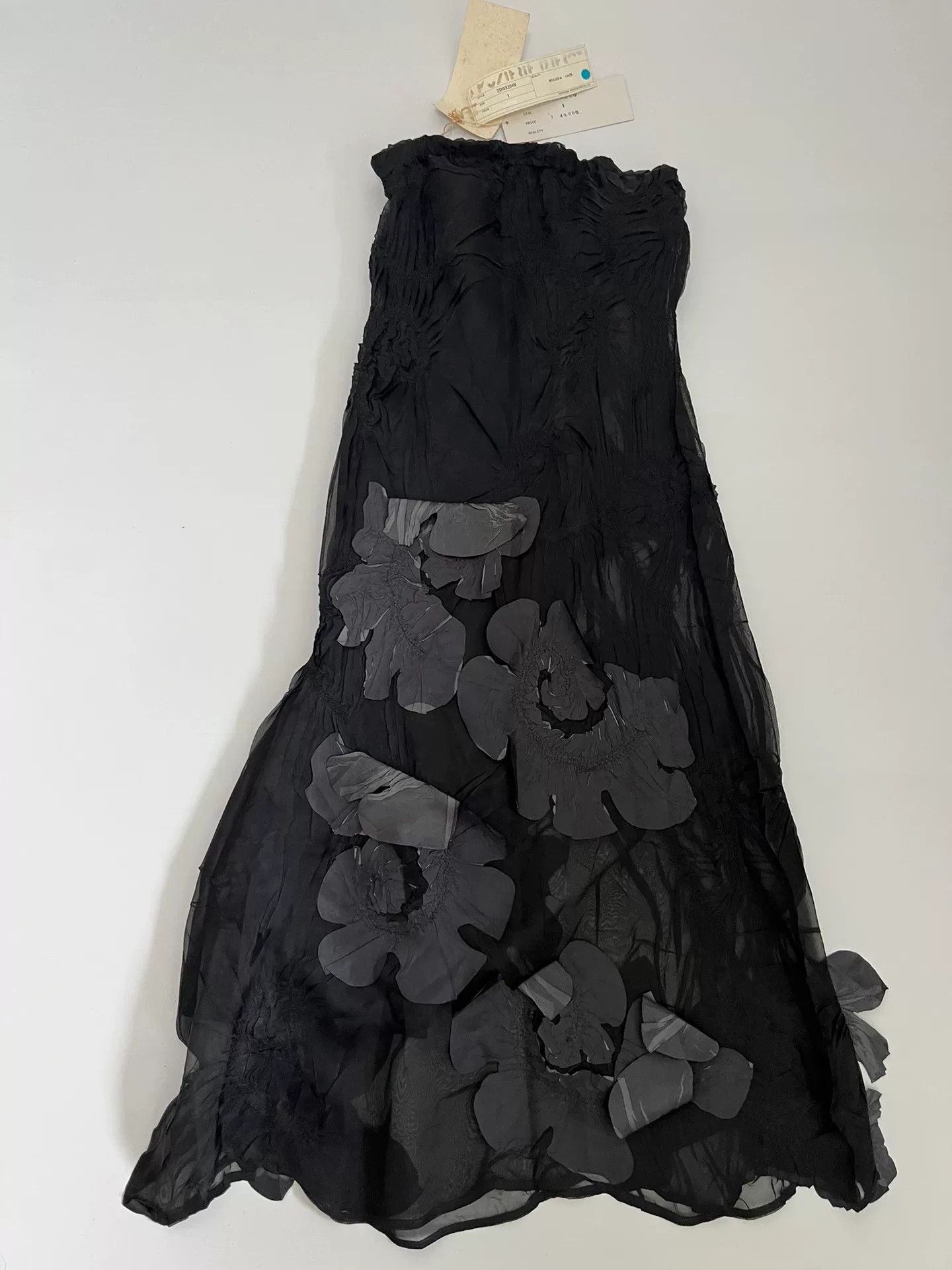 Other YOSHIKI HISHINUMA Black Floral Skirt Size 36" / US 14 / IT 50 - 2 Thumbnail