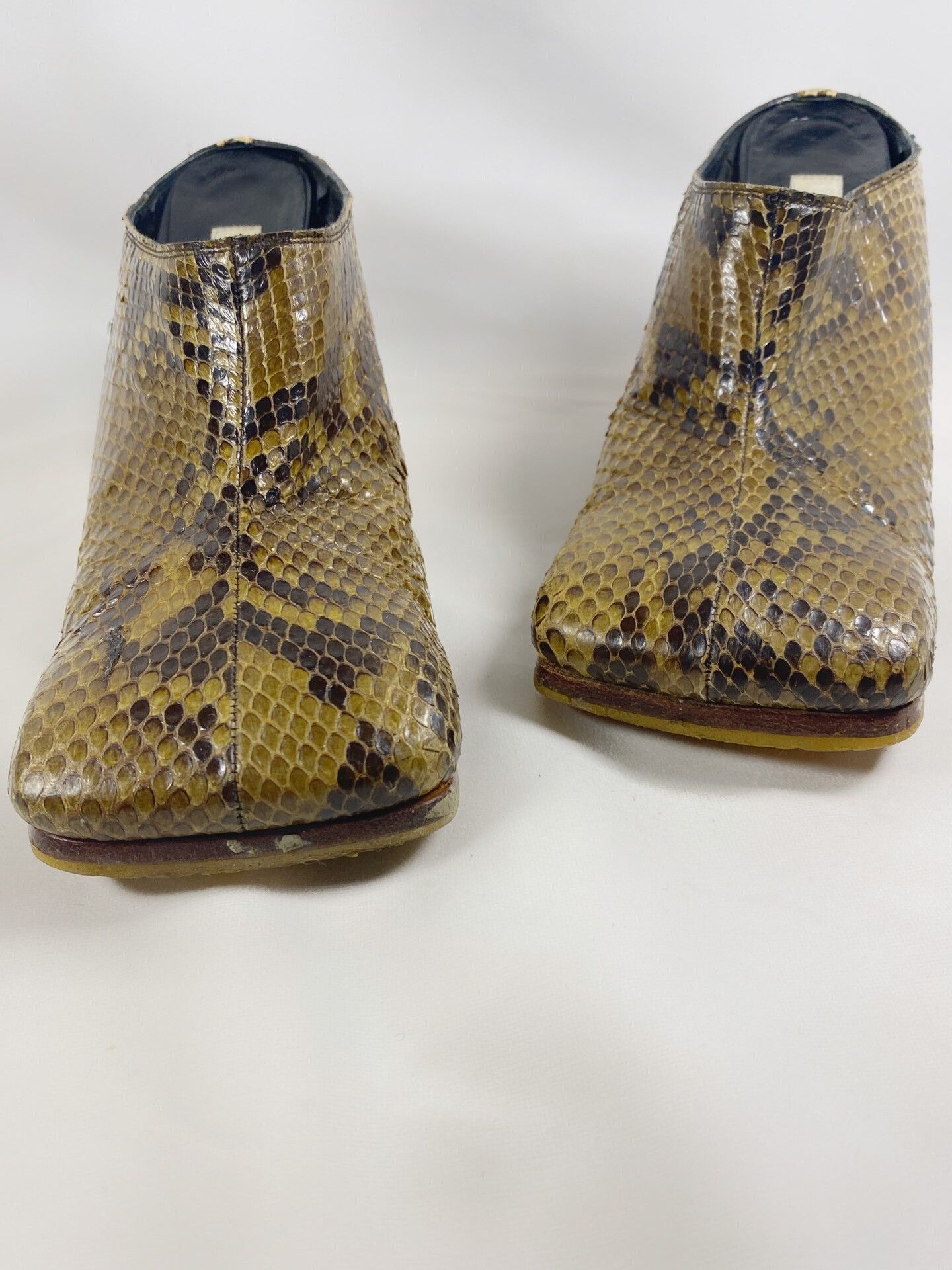 Other Koji Kuga Snakeskin Slipper Boots Size US 6 / IT 36 - 3 Thumbnail