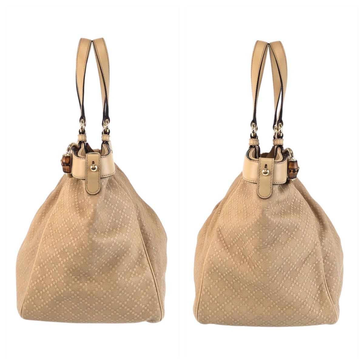 Gucci Gucci Gucci Diamante Bamboo Canvas/Leather 2way Shoulder Bag Leather Shoulder Bag 282312 DUTY FREE for USA Size ONE SIZE - 7 Thumbnail