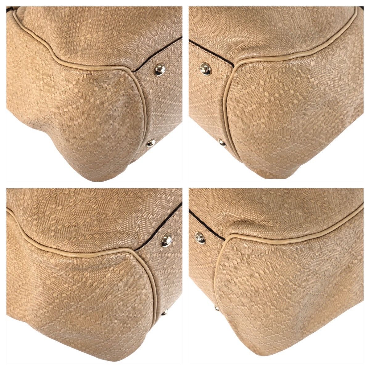 Gucci Gucci Gucci Diamante Bamboo Canvas/Leather 2way Shoulder Bag Leather Shoulder Bag 282312 DUTY FREE for USA Size ONE SIZE - 3 Thumbnail