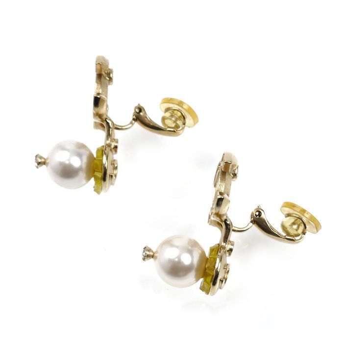 Chanel Chanel CHANEL Coco Mark Faux Pearl Earrings Metal Earrings DUTY FREE for USA Size ONE SIZE - 4 Thumbnail