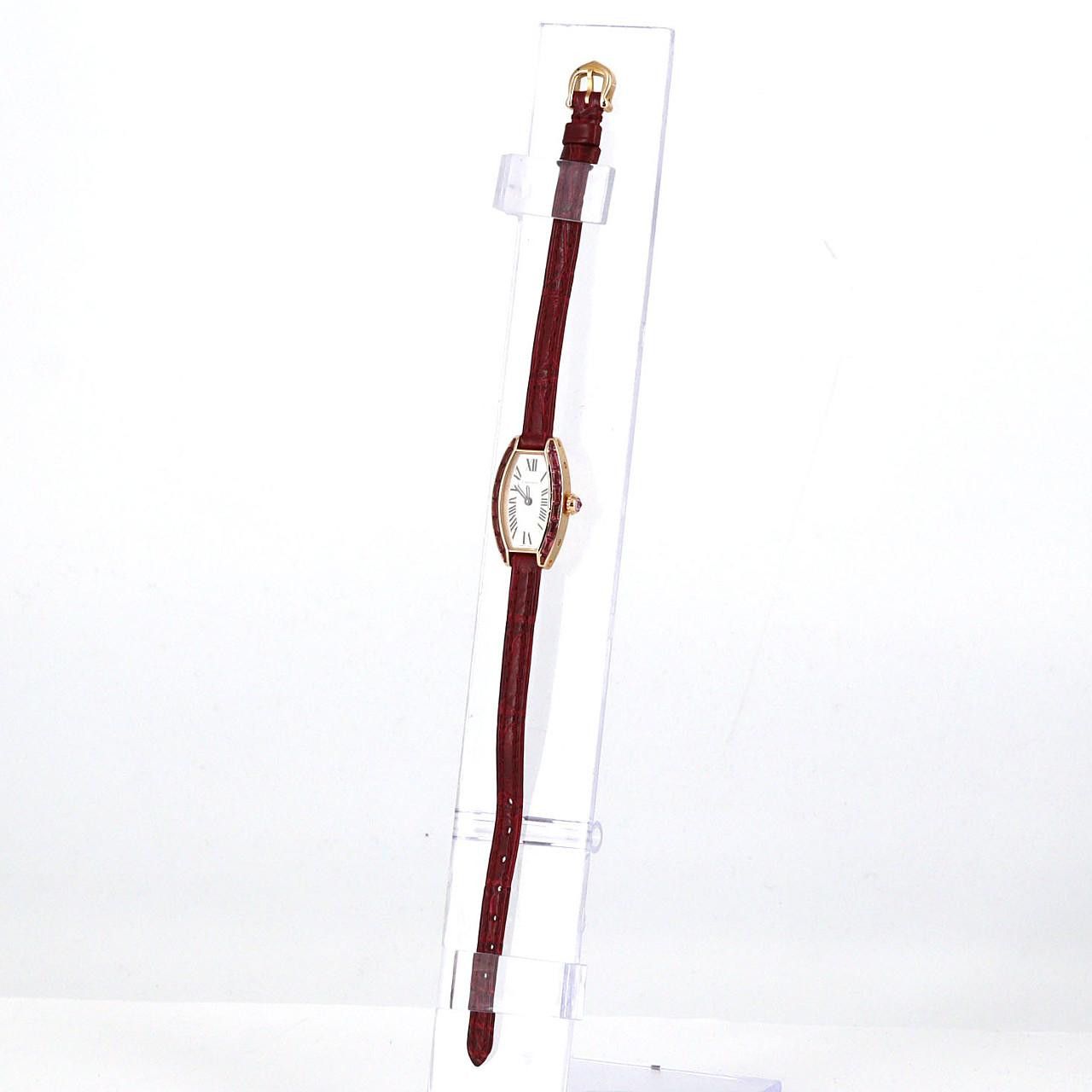 Cartier Cartier Cartier Mini Tonneau Lanière Au750 Quartz Precious Metal Quartz WJ201638 DUTY FREE for USA Size ONE SIZE - 2 Thumbnail