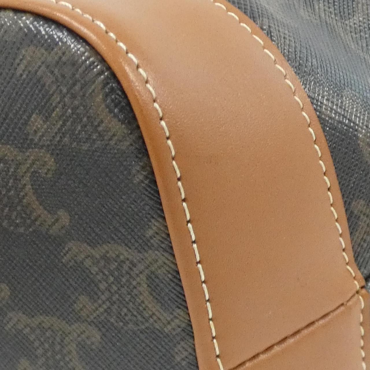 Celine Celine Celine Small Cabas Triomphe Canvas Calfskin Bag Leather Tote Bag 115082CAS DUTY FREE for USA Size ONE SIZE - 3 Thumbnail