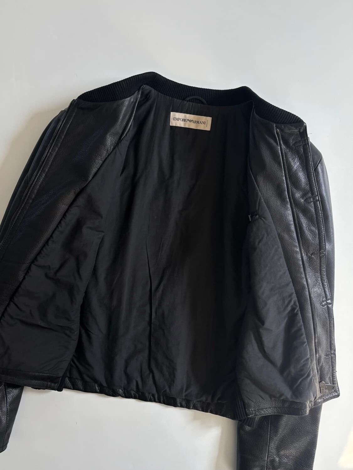 Armani Armani Vintage Black Gold Leather Jacket Size US M / EU 48-50 / 2 - 4 Thumbnail