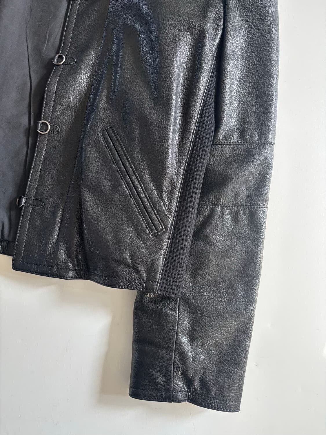 Armani Armani Vintage Black Gold Leather Jacket Size US M / EU 48-50 / 2 - 6 Thumbnail