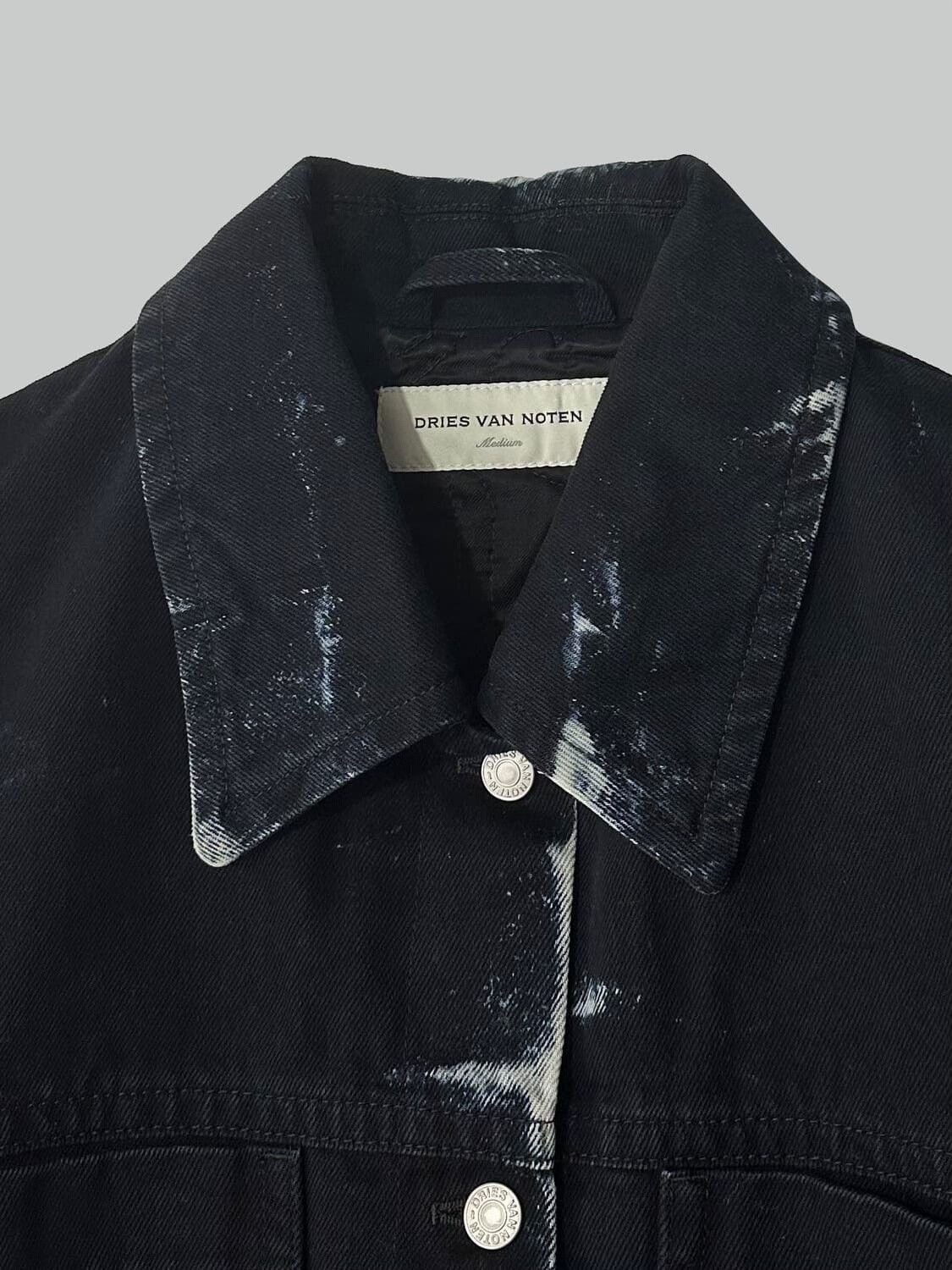 Dries Van Noten Dries Van Noten Black Denim Jacket Size US M / EU 48-50 / 2 - 2 Thumbnail