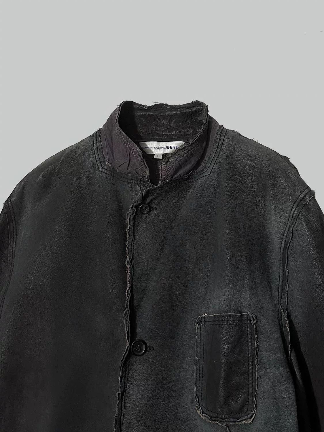 Comme des Garcons Comme des Garcons Vintage Leather Jacket Size US M / EU 48-50 / 2 - 2 Thumbnail
