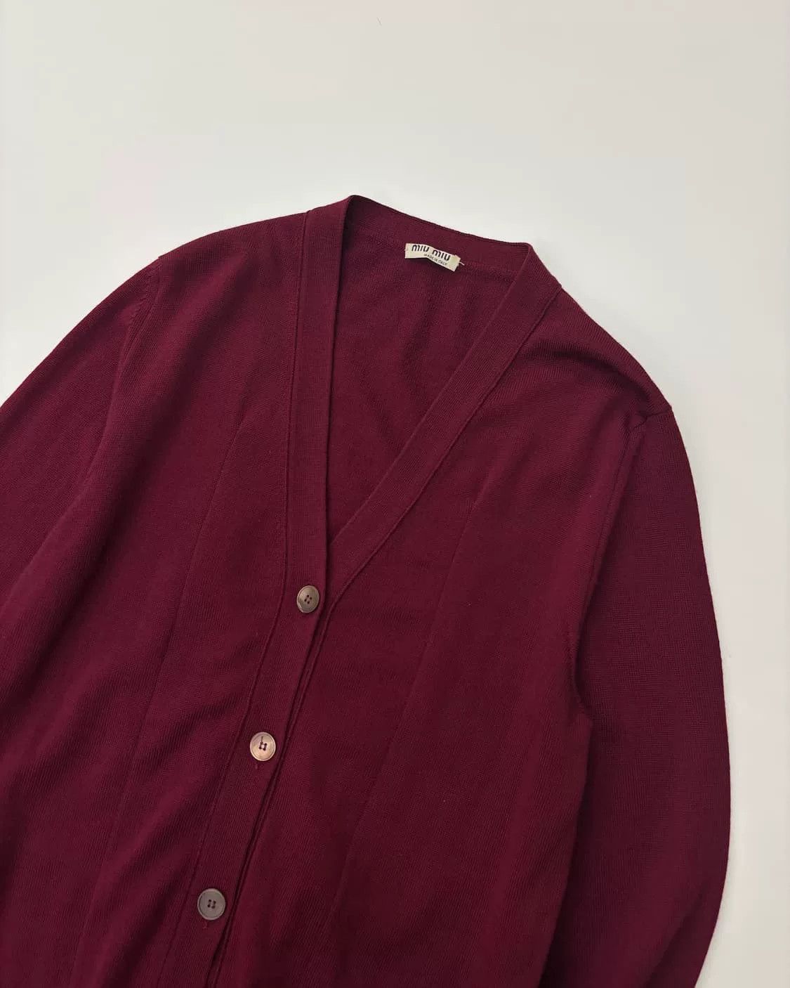 Miu Miu Miu Miu Vintage Bordeaux Red Knit Size S / US 4 / IT 40 - 2 Thumbnail