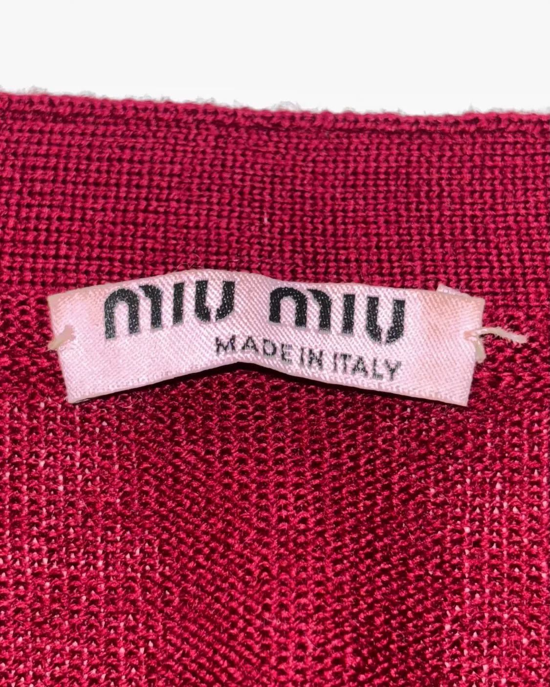 Miu Miu Miu Miu Vintage Bordeaux Red Knit Size S / US 4 / IT 40 - 4 Thumbnail