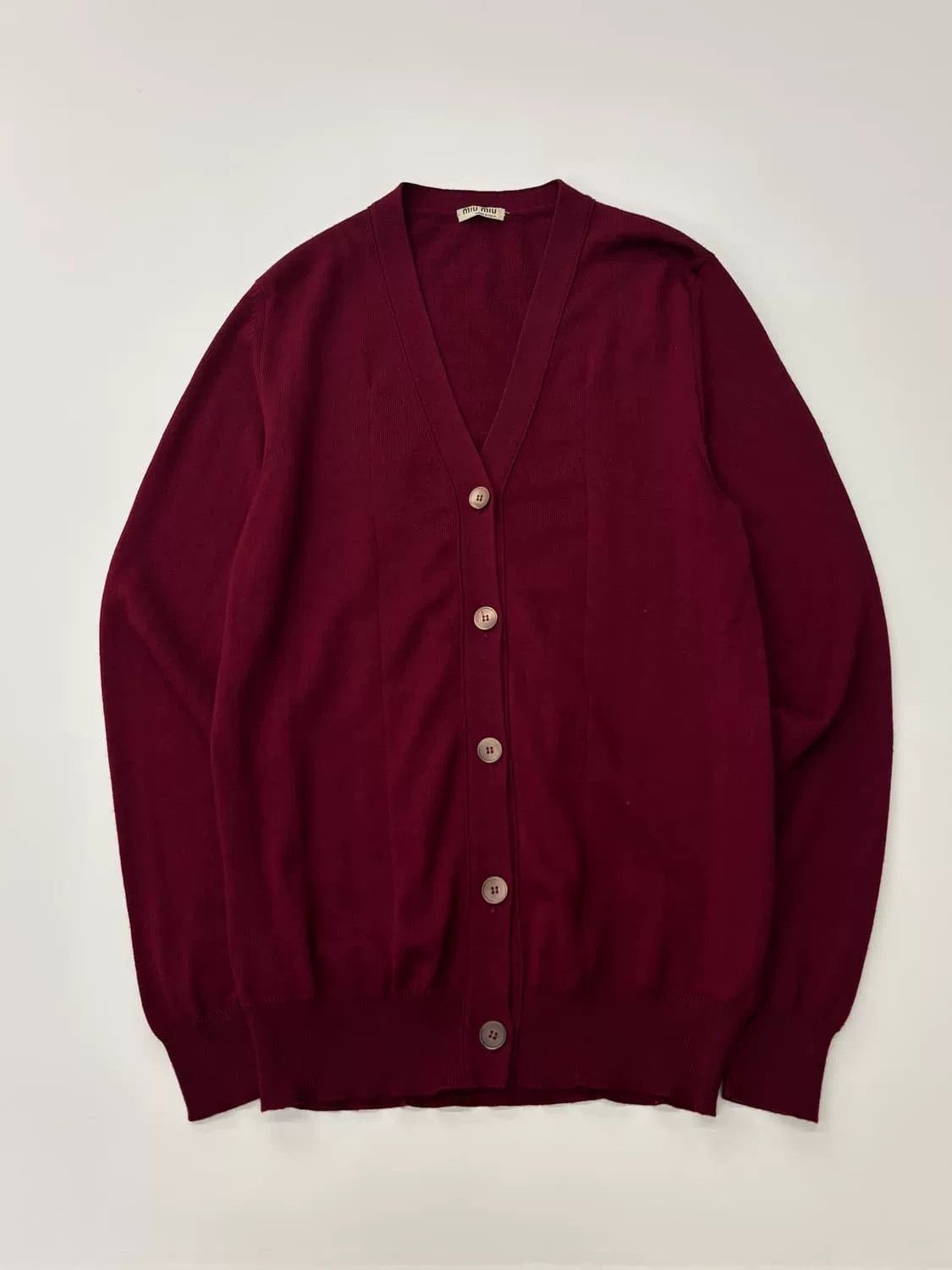 Miu Miu Miu Miu Vintage Bordeaux Red Knit Size S / US 4 / IT 40 - 3 Thumbnail