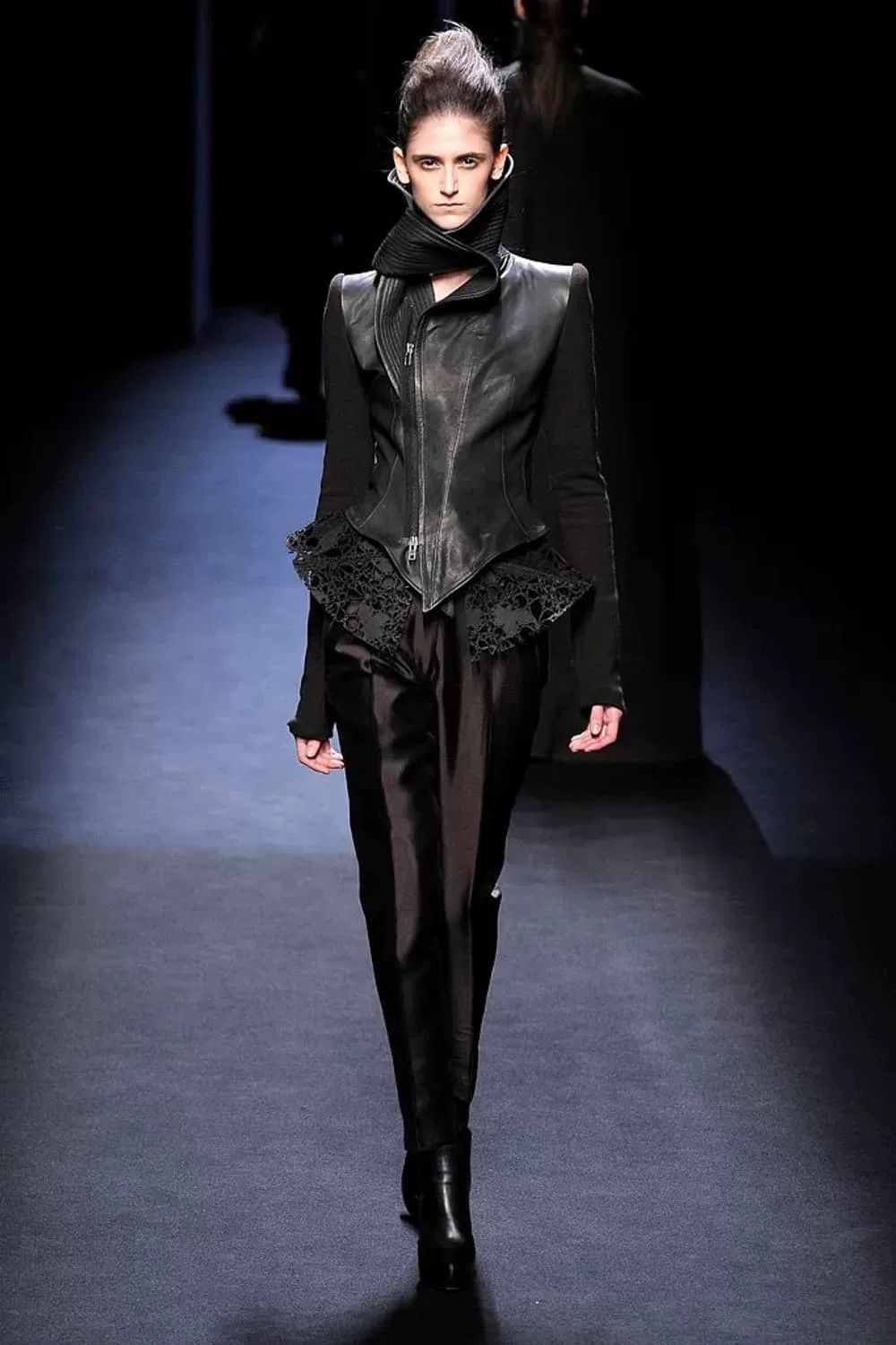 Haider Ackermann Haider Ackermann Runway Black Leather Jacket Size US M / EU 48-50 / 2 - 2 Thumbnail