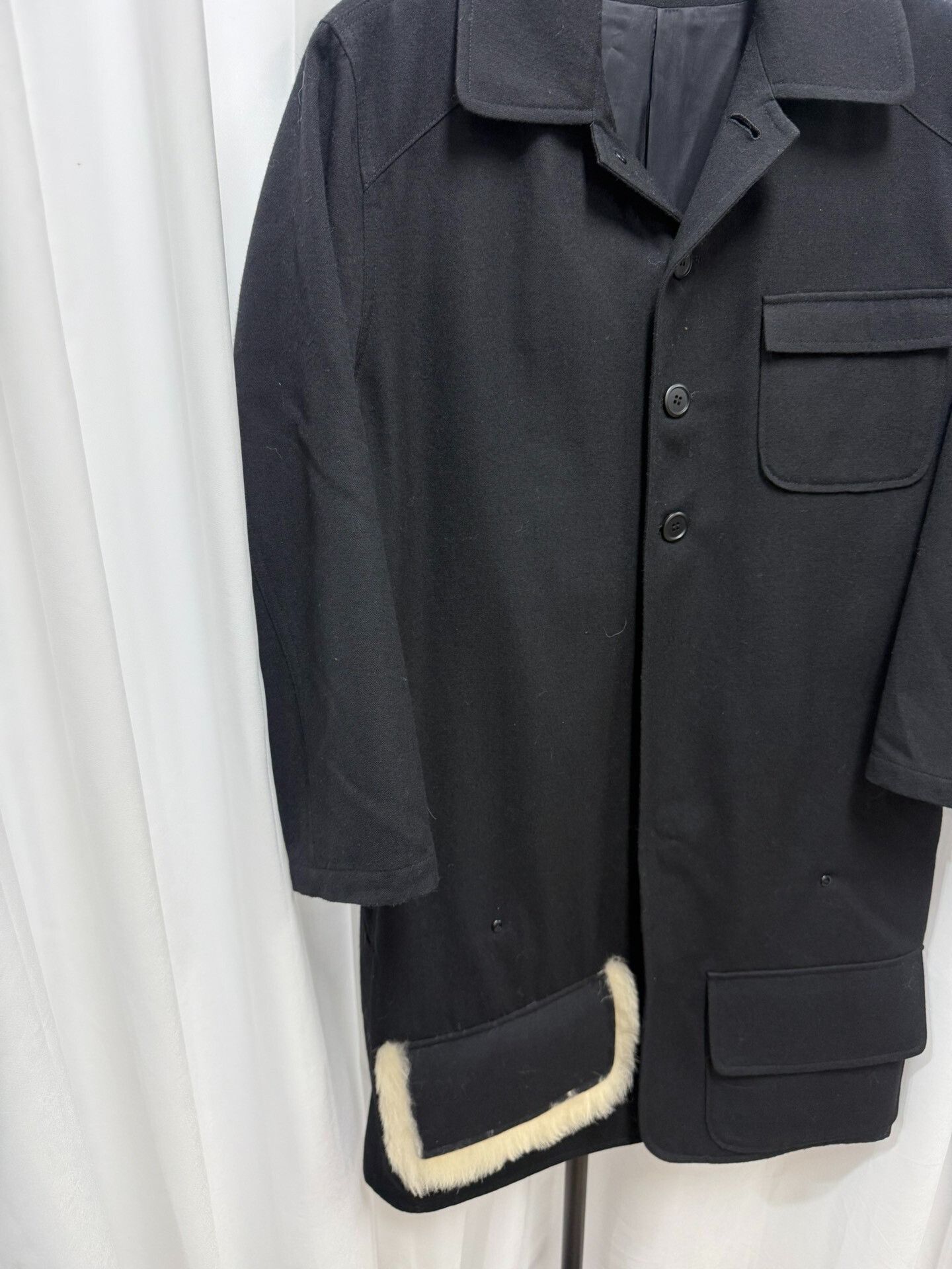 Yohji Yamamoto Yohji Yamamoto 90s Plush Wool Coat Size US M / EU 48-50 / 2 - 2 Thumbnail