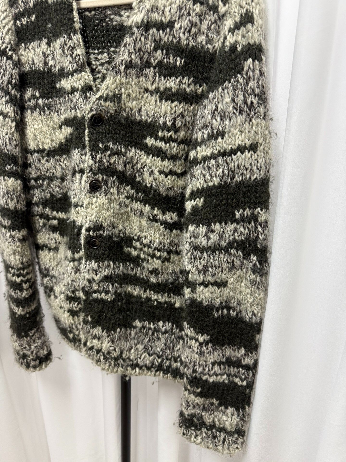 Number (N)ine Number (N)ine 04AW Tiger Stripe Wool Cardigan Size US M / EU 48-50 / 2 - 2 Thumbnail