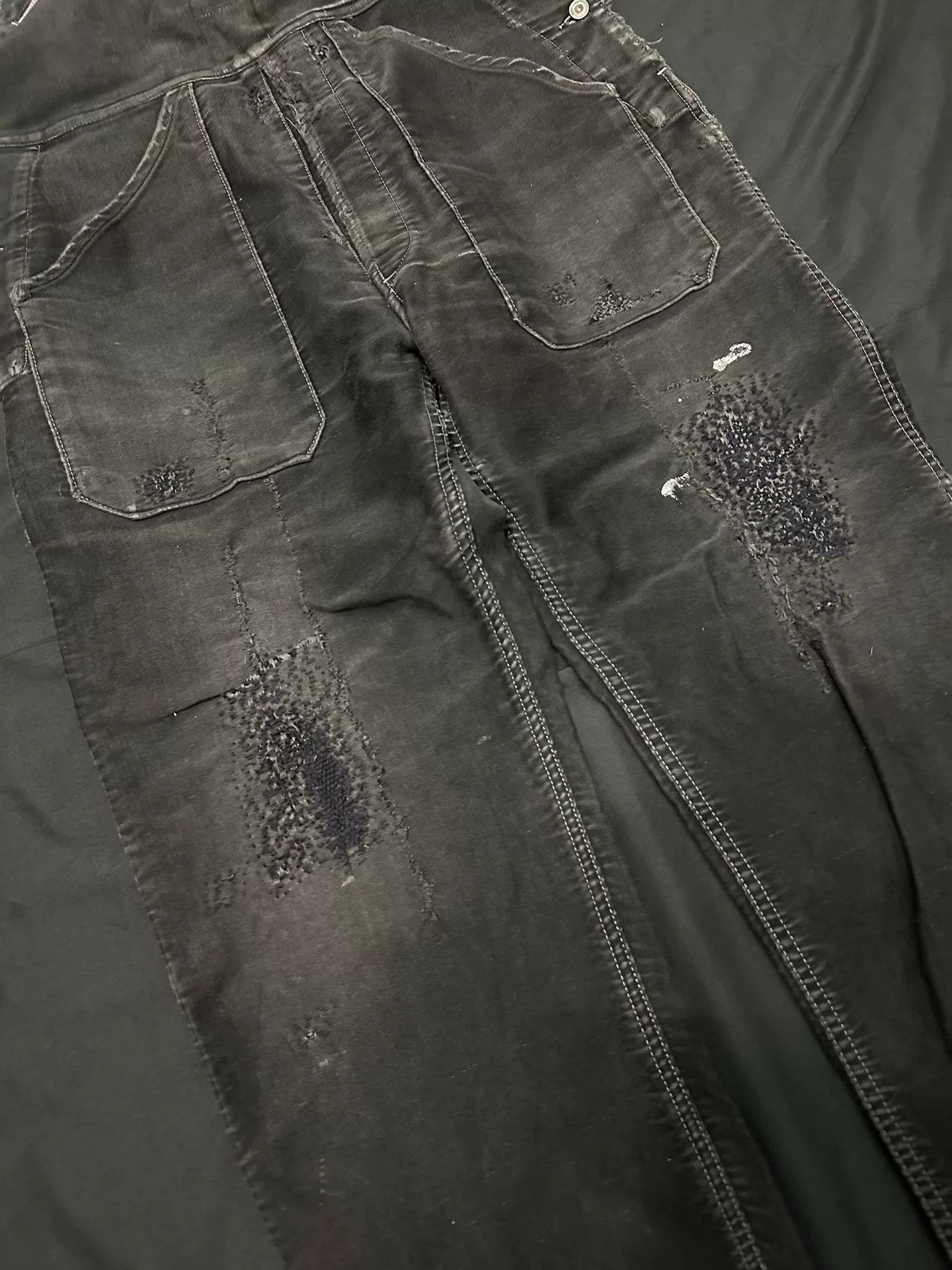 Vintage Vintage 30s Adolphe Lafont Moleskin Overalls Size US 30 / EU 46 - 3 Thumbnail