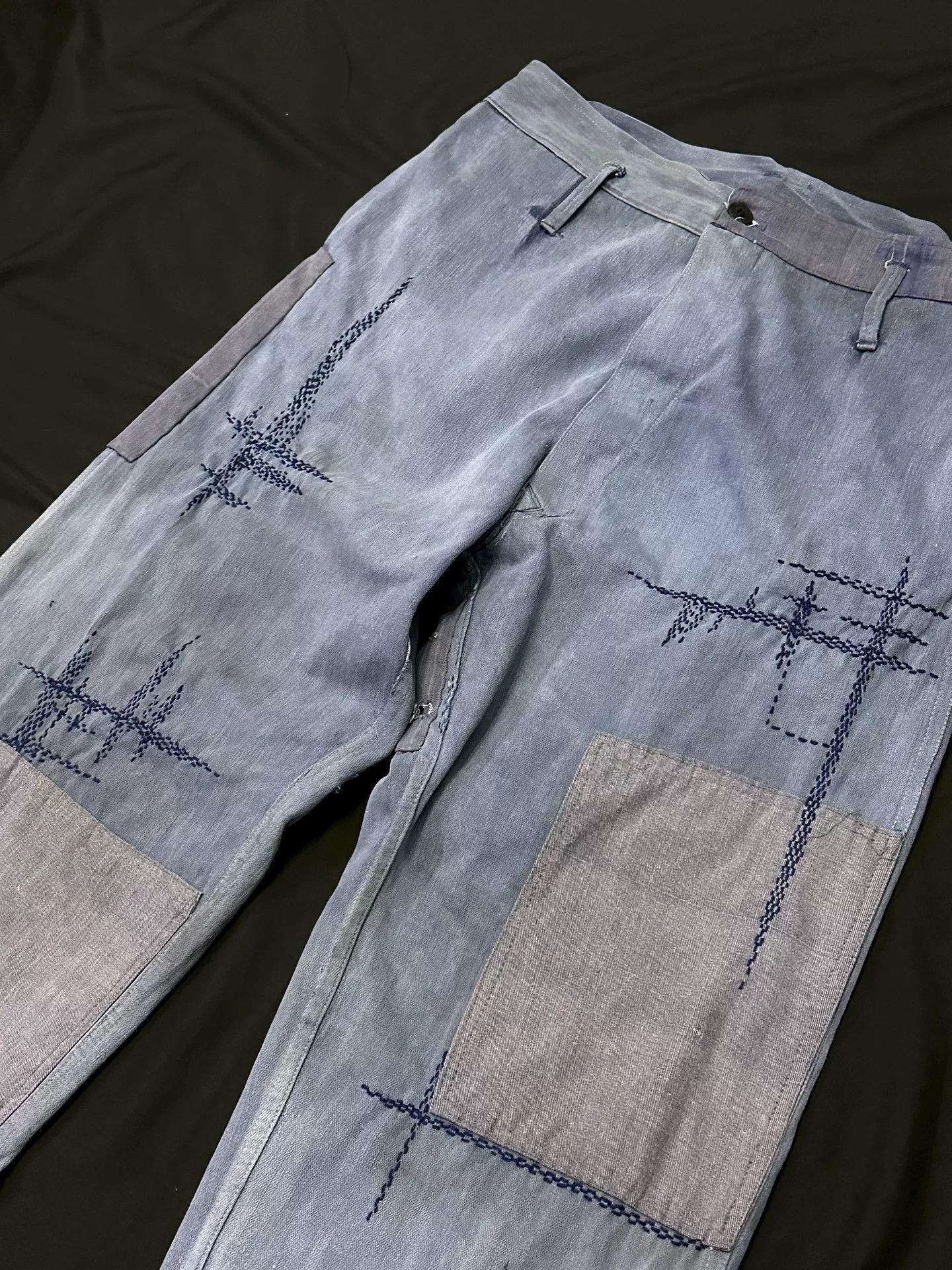 Vintage Vintage French Workwear Patch Jeans Size US 30 / EU 46 - 3 Thumbnail