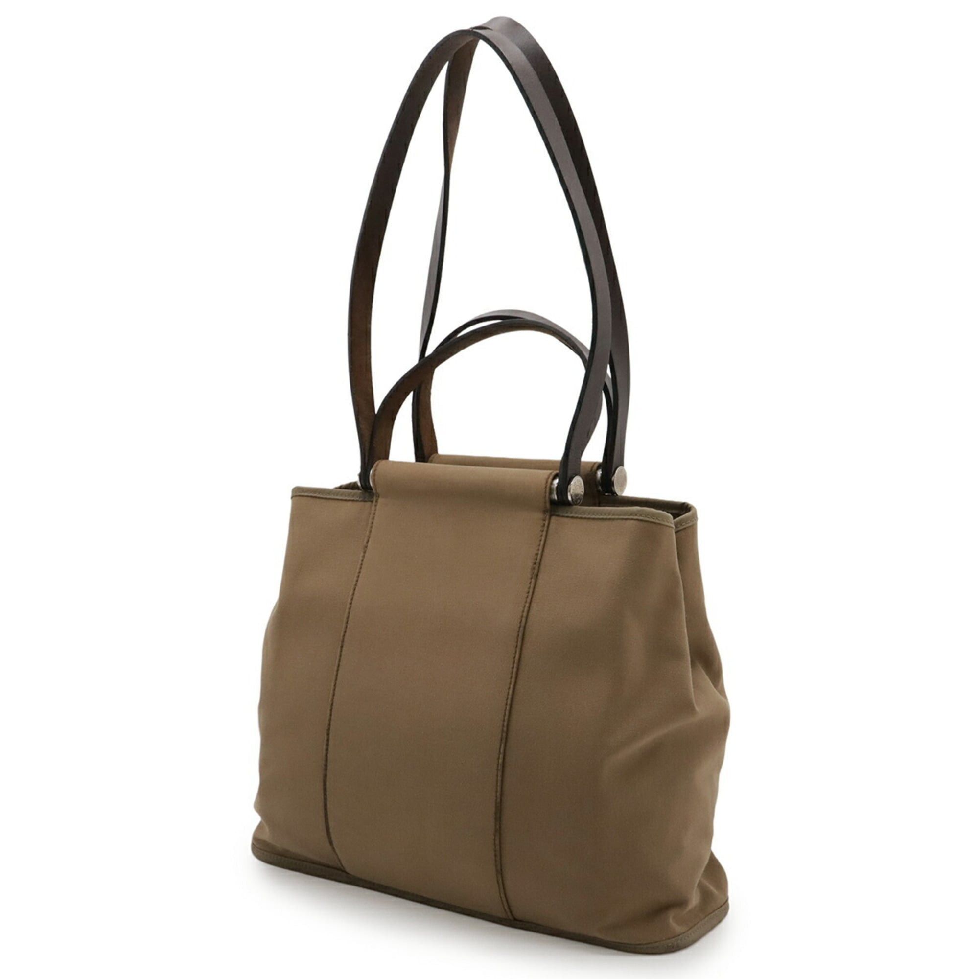 Hermes HERMES Cabag PM Tote Bag, Handbag, Shoulder Toile Officier Leather, Mocha Beige, □N Stamp Size ONE SIZE - 3 Thumbnail