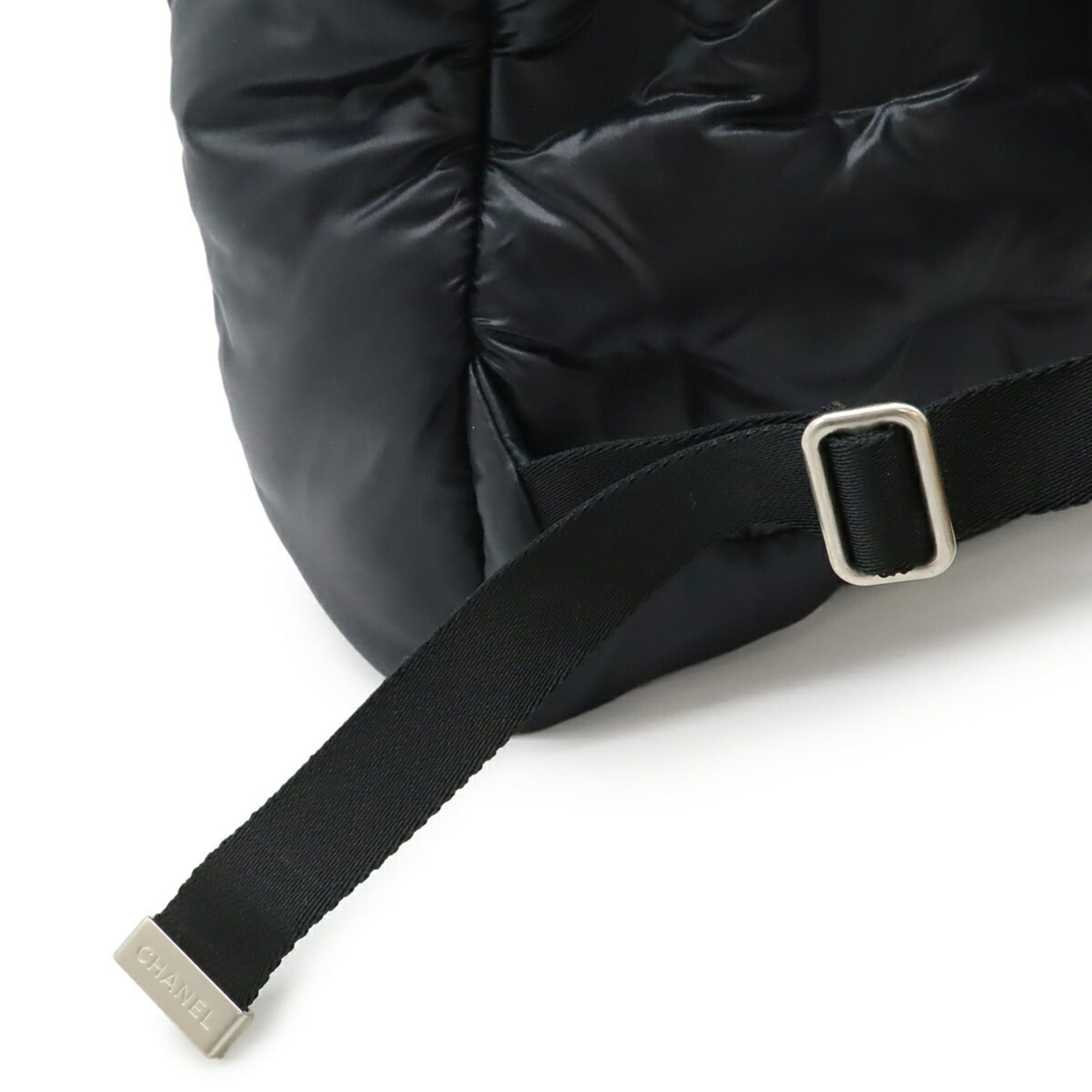 Chanel CHANEL Doudaune Coconnege Backpack/Daypack Embossed Nylon Tweed Black A91933 Size ONE SIZE - 6 Thumbnail