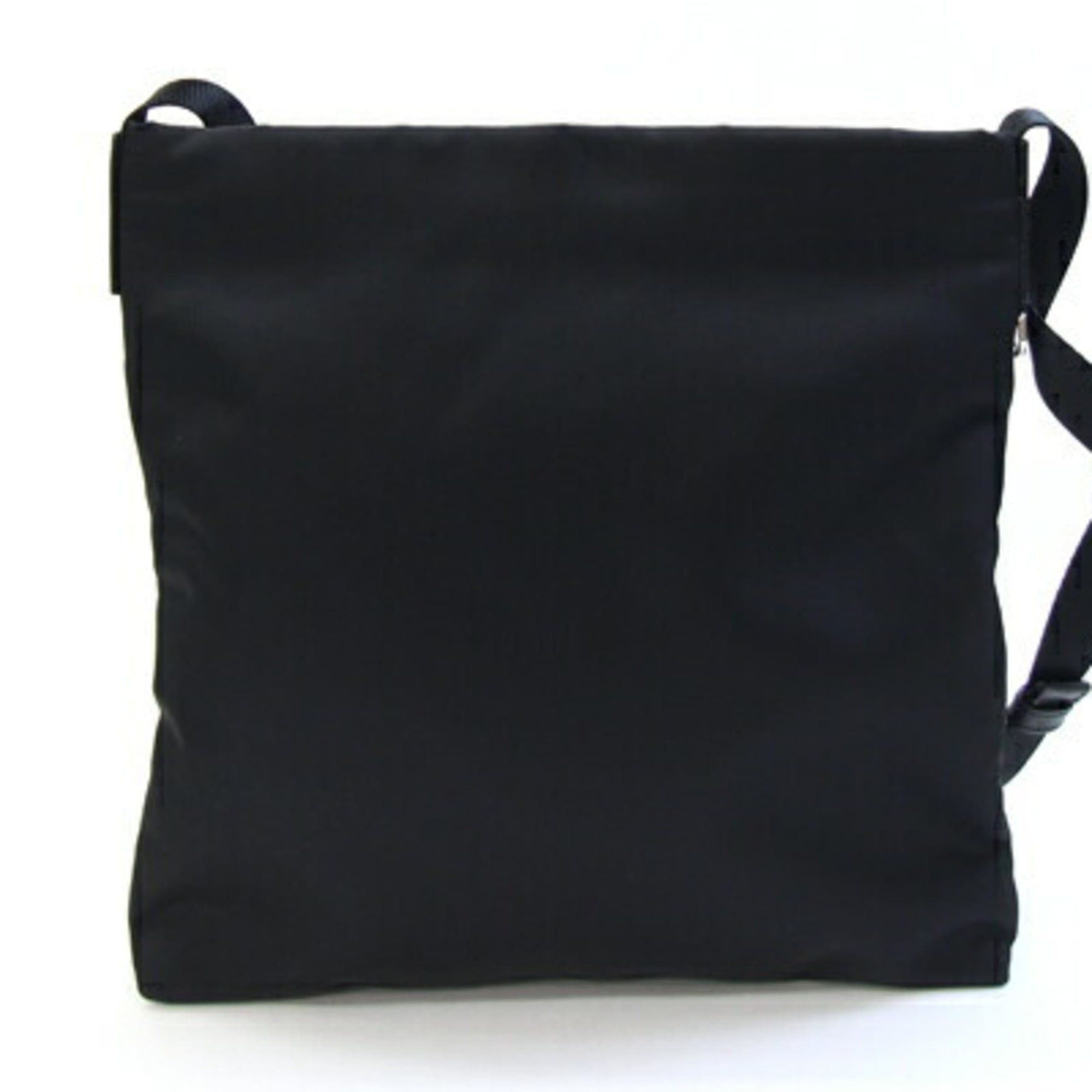Prada Shoulder Bag 2VH055 Black Nylon and Leather Crossbody for Women
