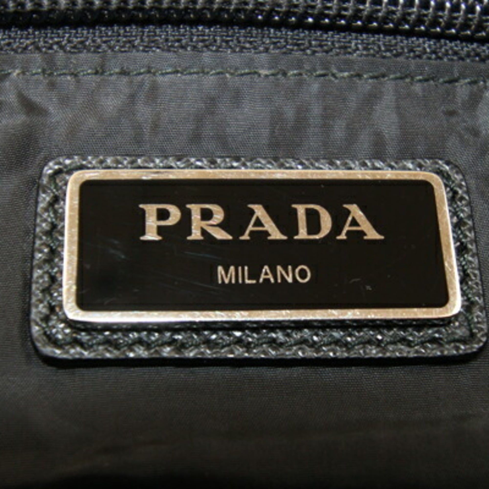 Prada Shoulder Bag 2VH055 Black Nylon and Leather Crossbody for Women